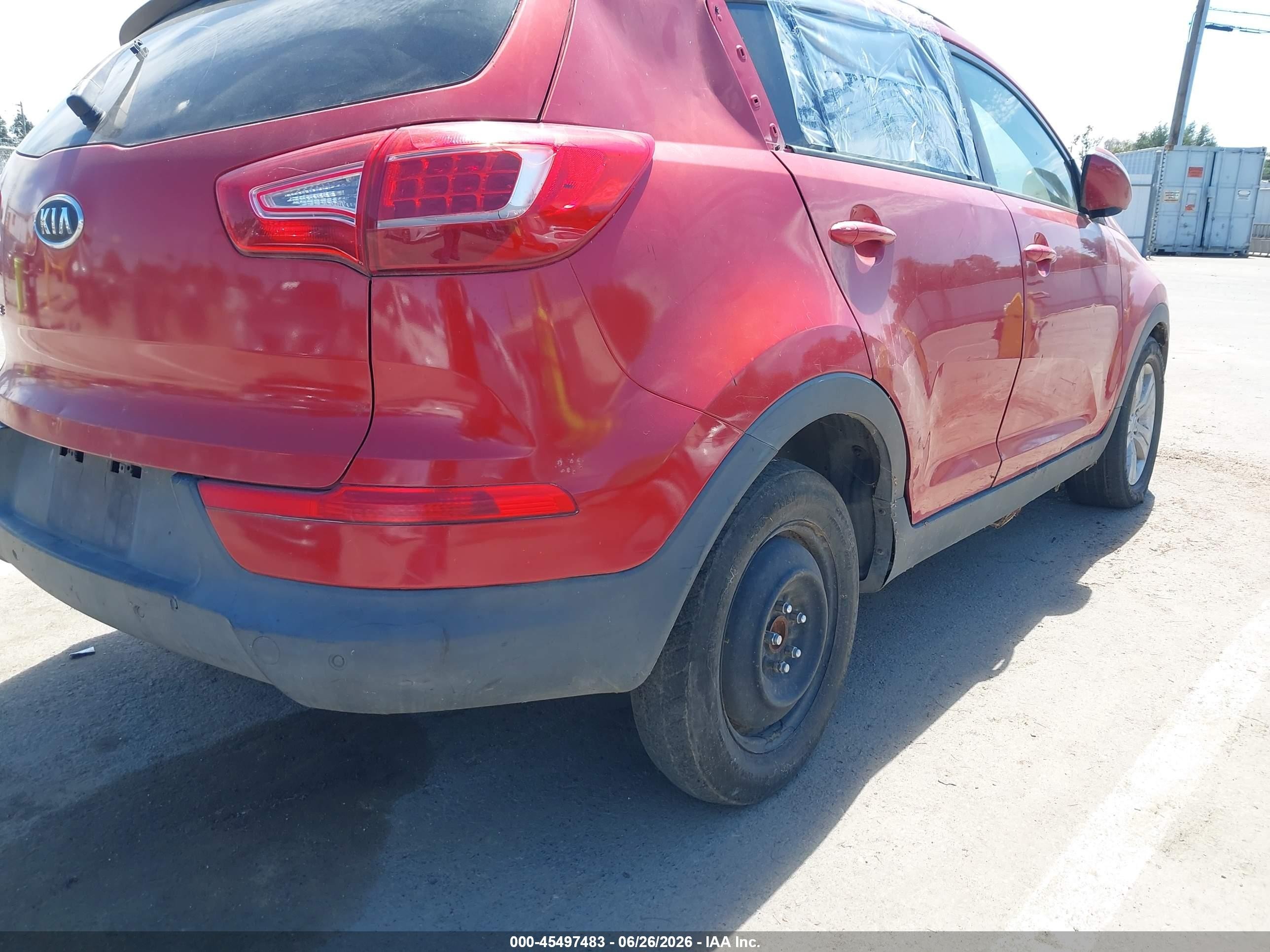 2011 Kia Sportage Lx Red vin: KNDPB3A21B7056694