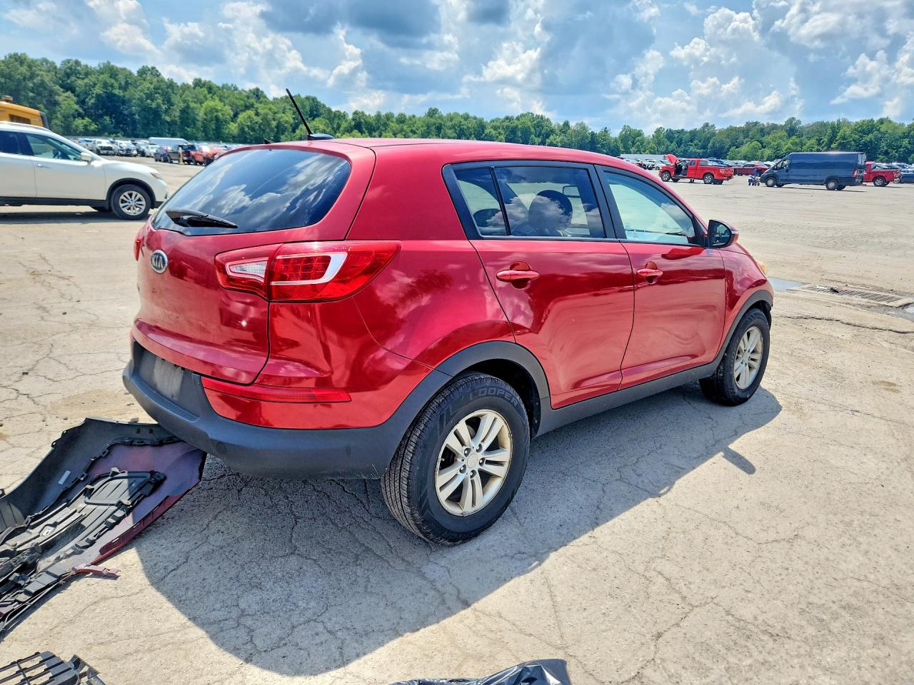 2011 Kia Sportage Lx Burgundy vin: KNDPB3A21B7075746