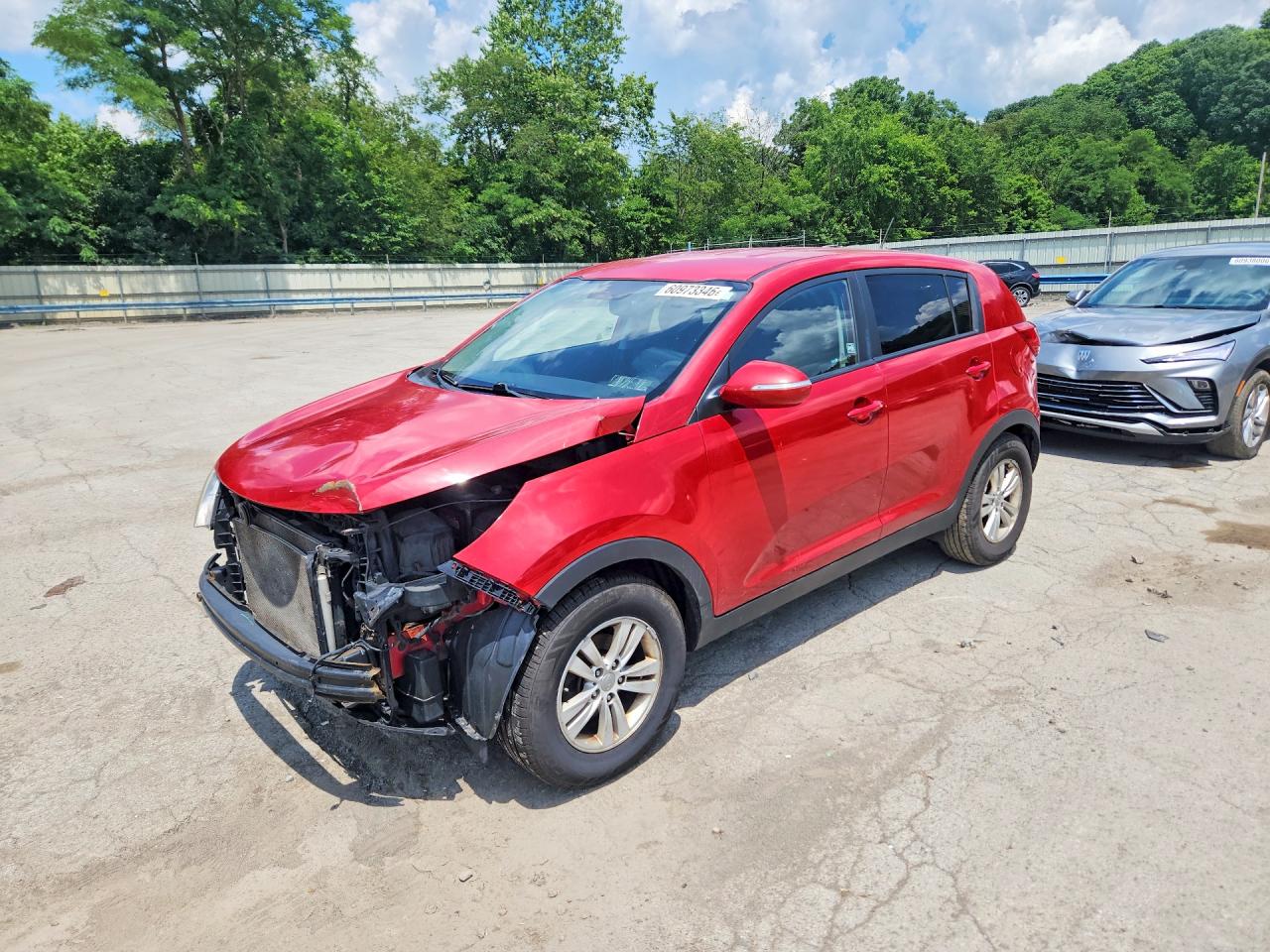 2011 Kia Sportage Lx Burgundy vin: KNDPB3A21B7075746