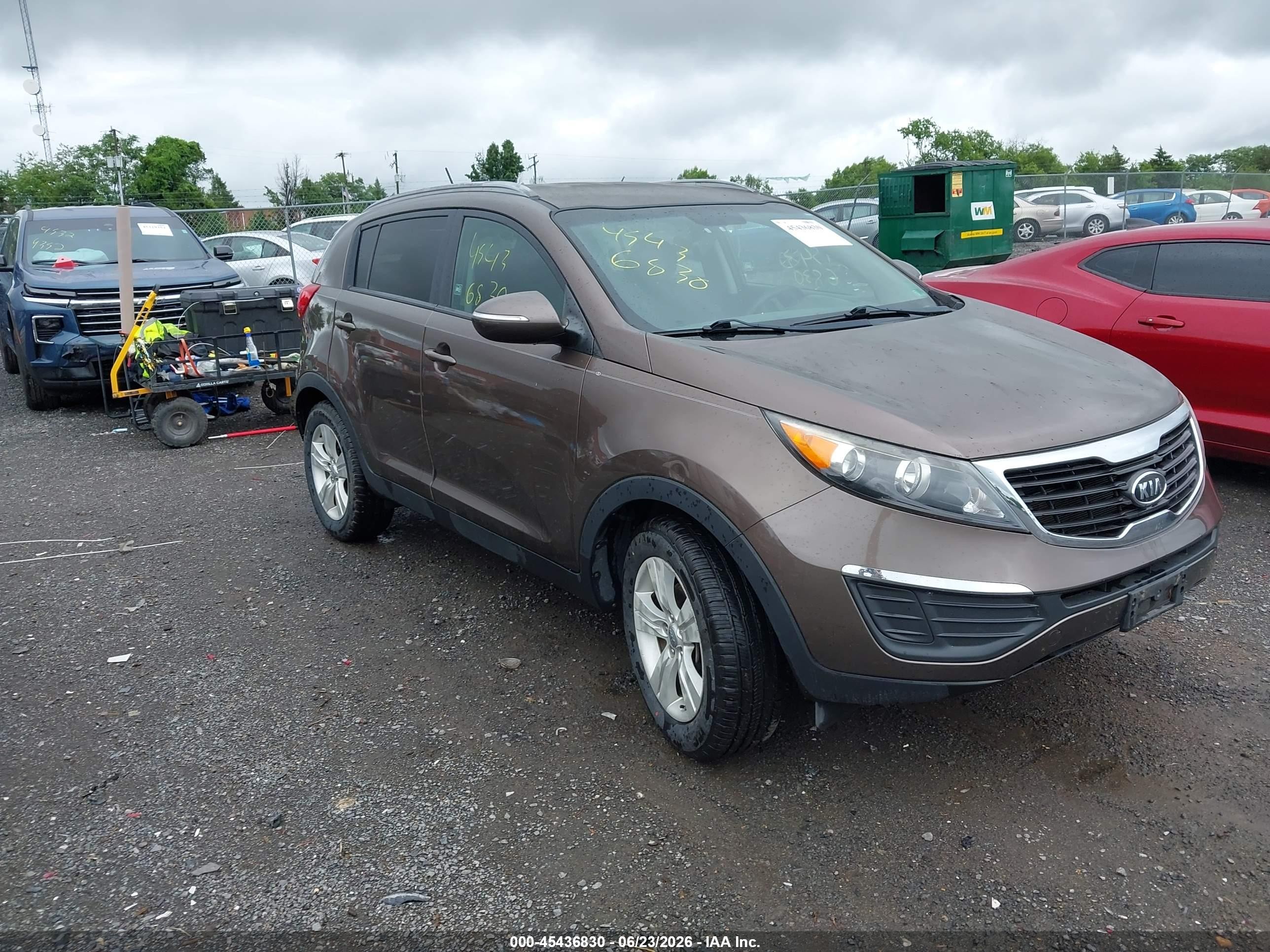 2012 Kia Sportage Lx Brown vin: KNDPB3A21C7217613