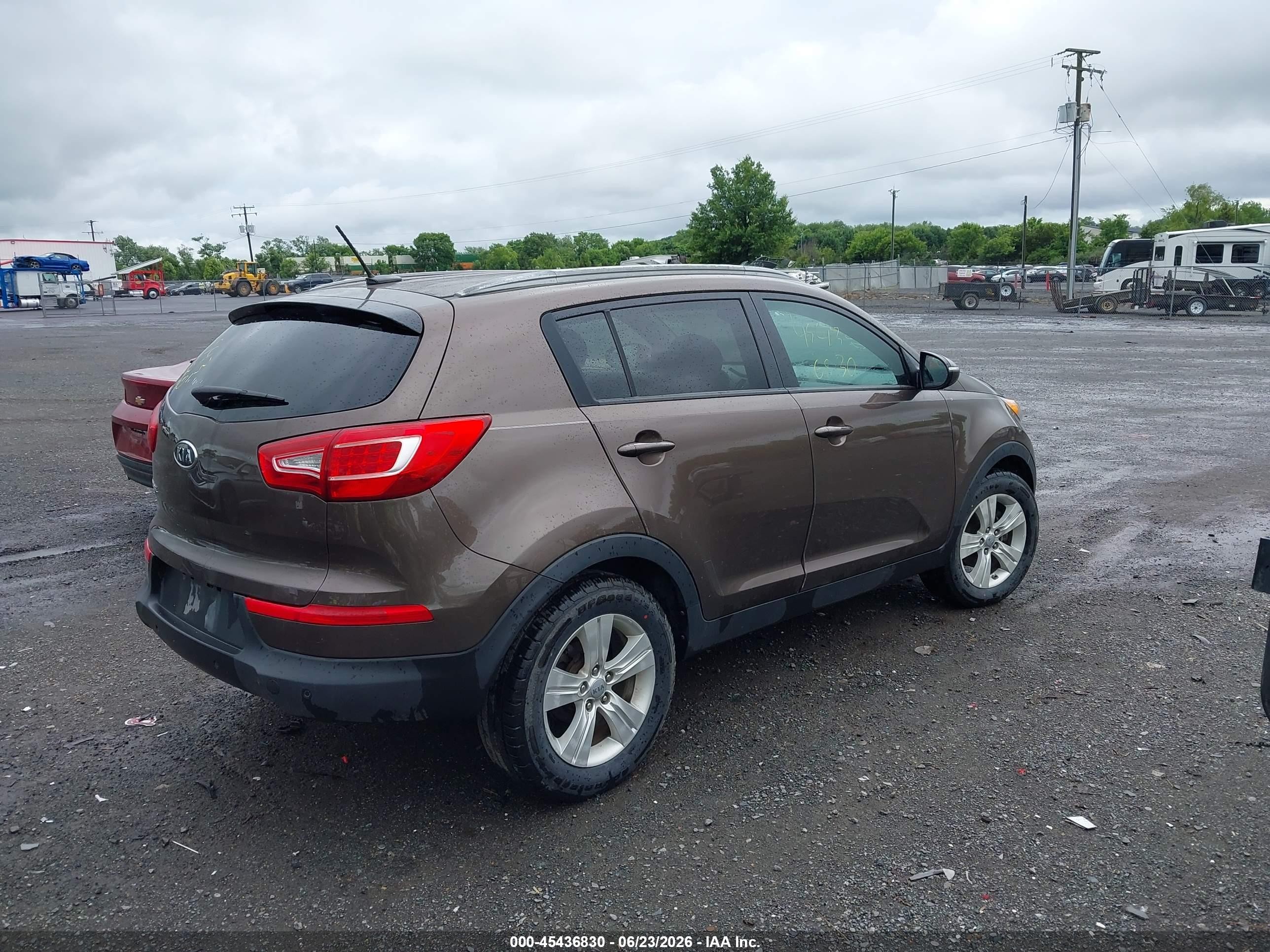 2012 Kia Sportage Lx Brown vin: KNDPB3A21C7217613