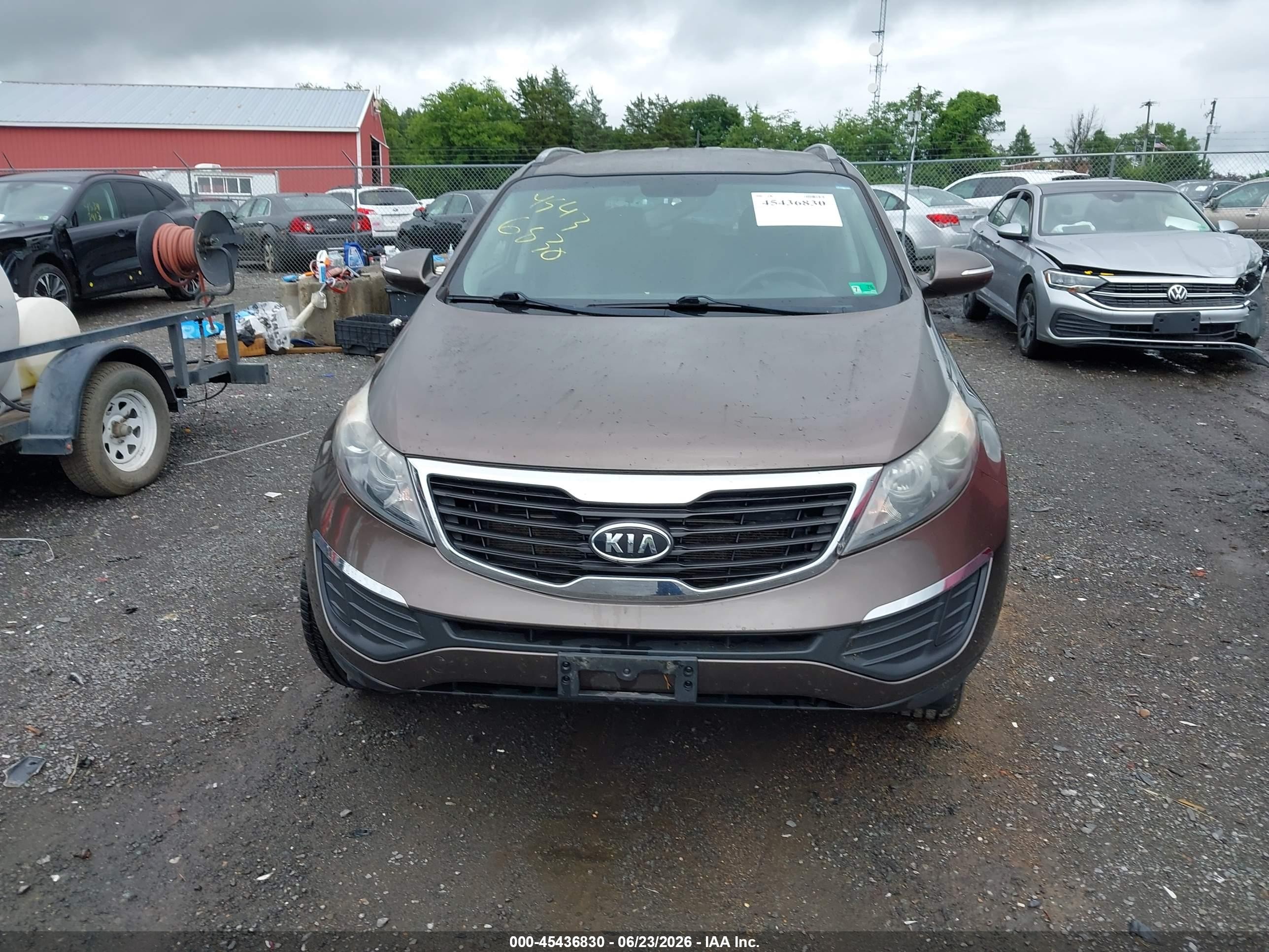 2012 Kia Sportage Lx Brown vin: KNDPB3A21C7217613