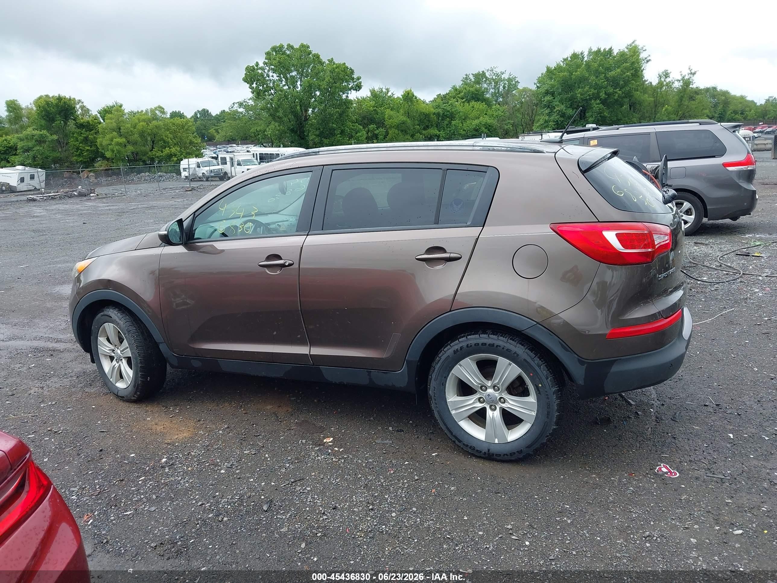 2012 Kia Sportage Lx Brown vin: KNDPB3A21C7217613