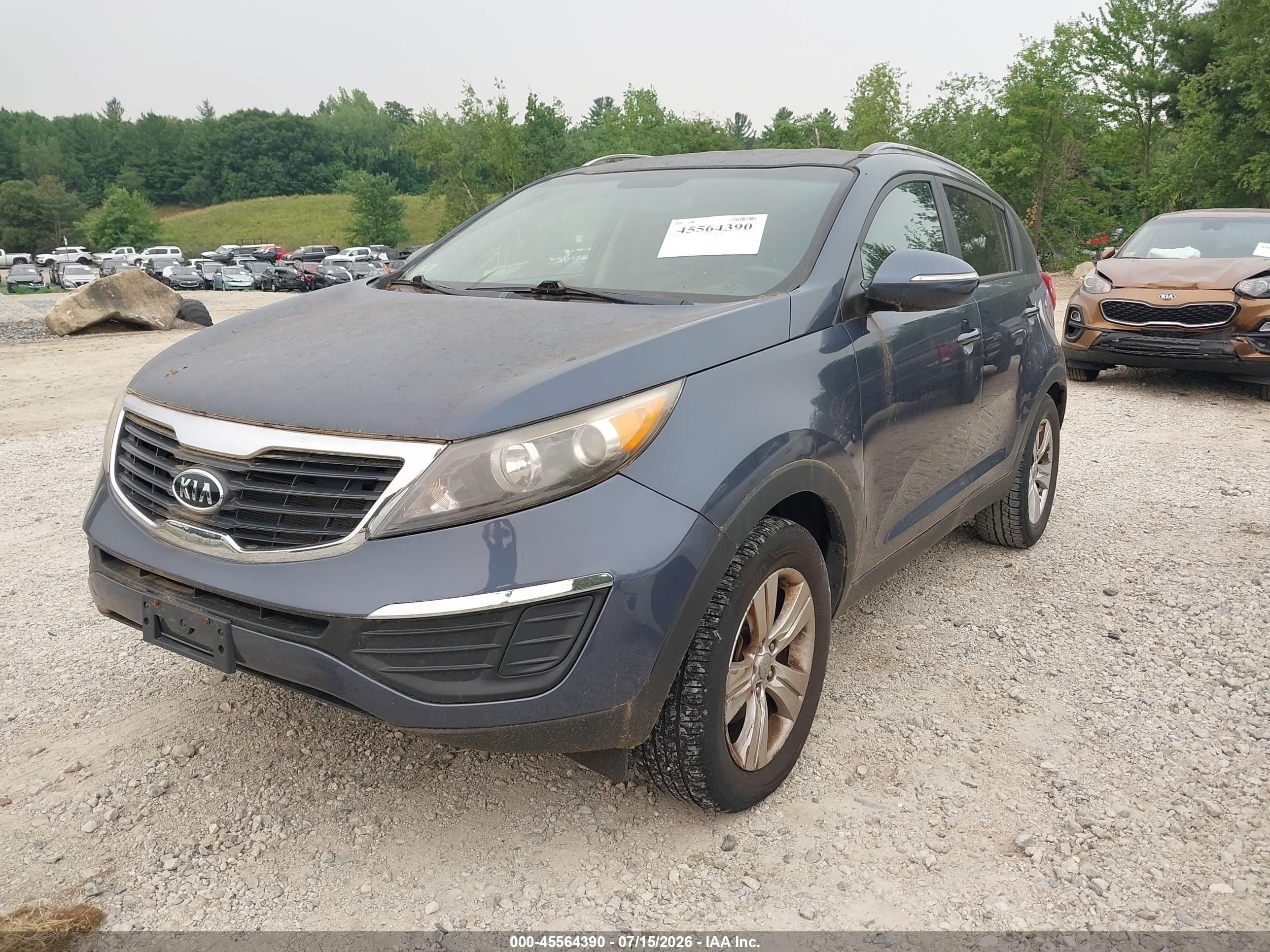 2012 Kia Sportage Lx Синий vin: KNDPB3A21C7263328