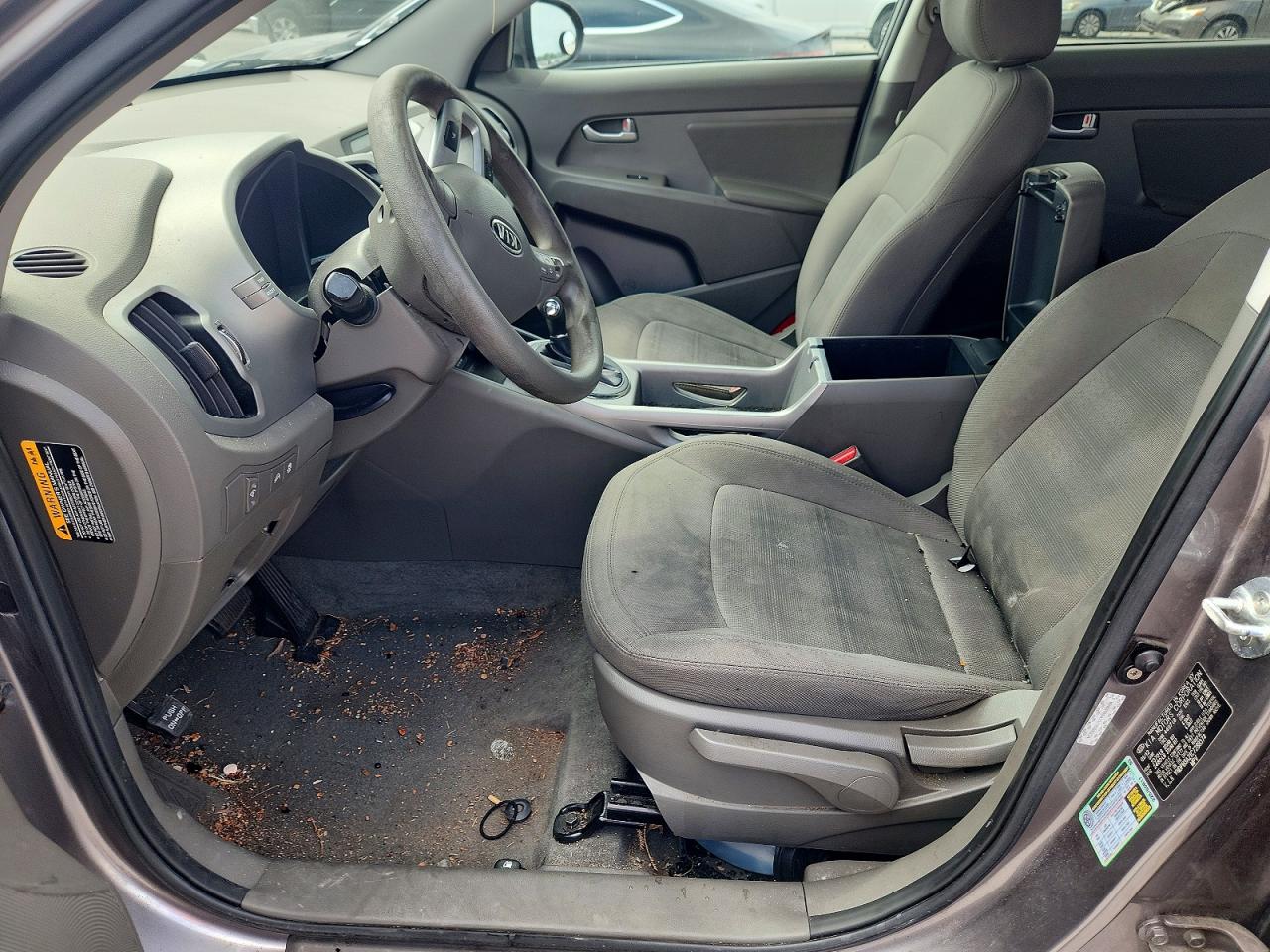 2012 Kia Sportage Lx Gray vin: KNDPB3A21C7288374