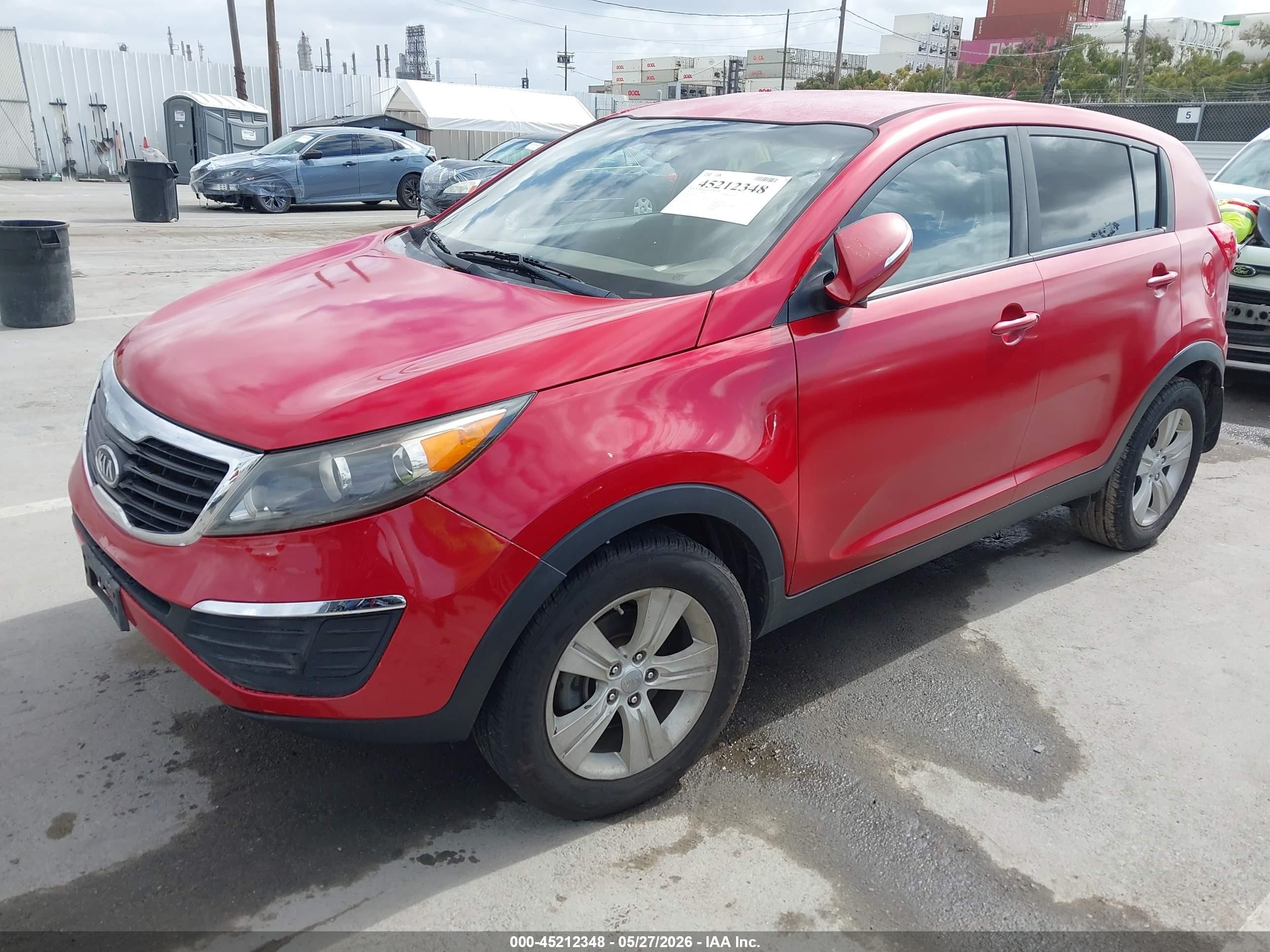 2012 Kia Sportage Lx Red vin: KNDPB3A21C7320305