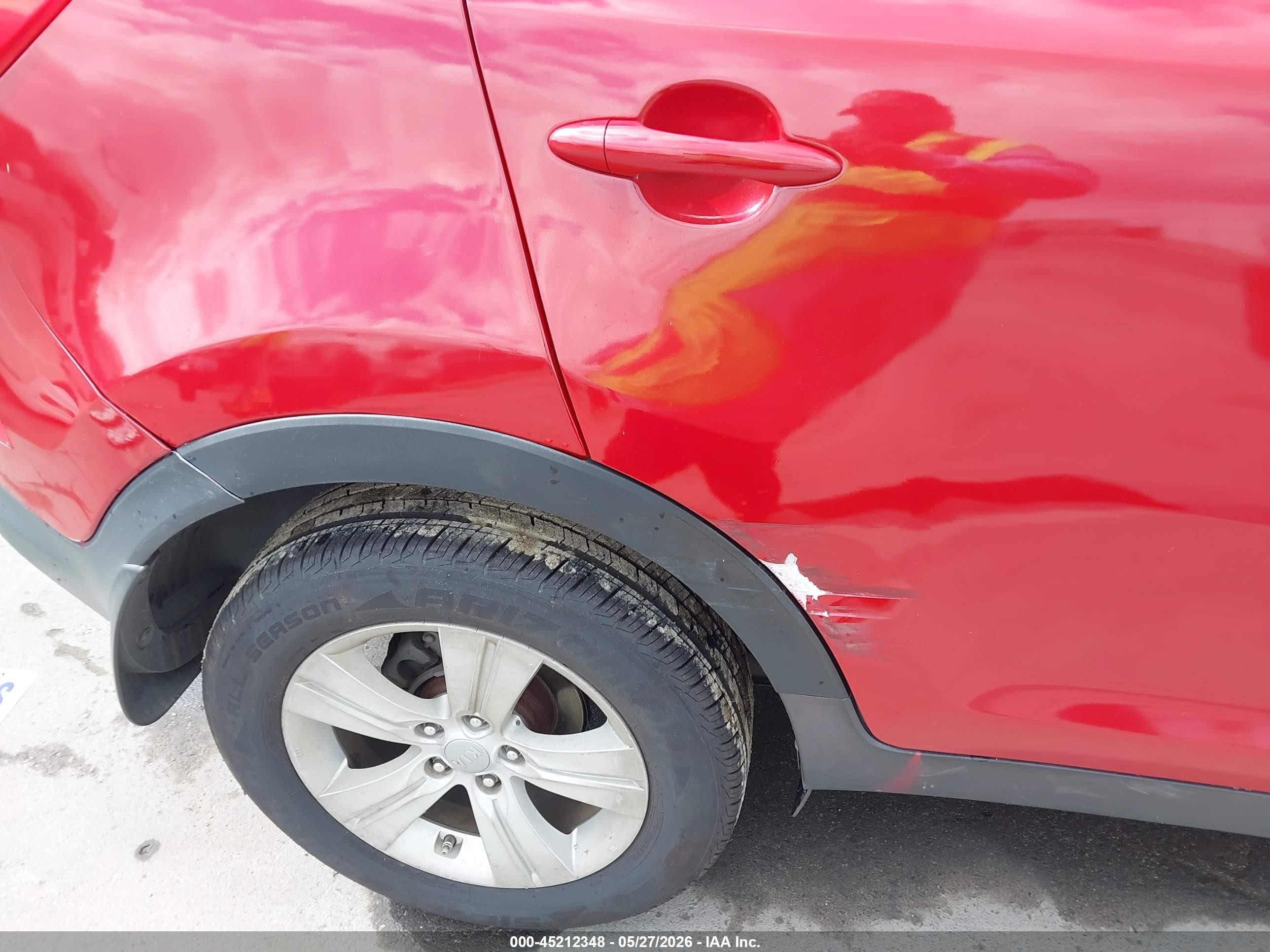 2012 Kia Sportage Lx Red vin: KNDPB3A21C7320305