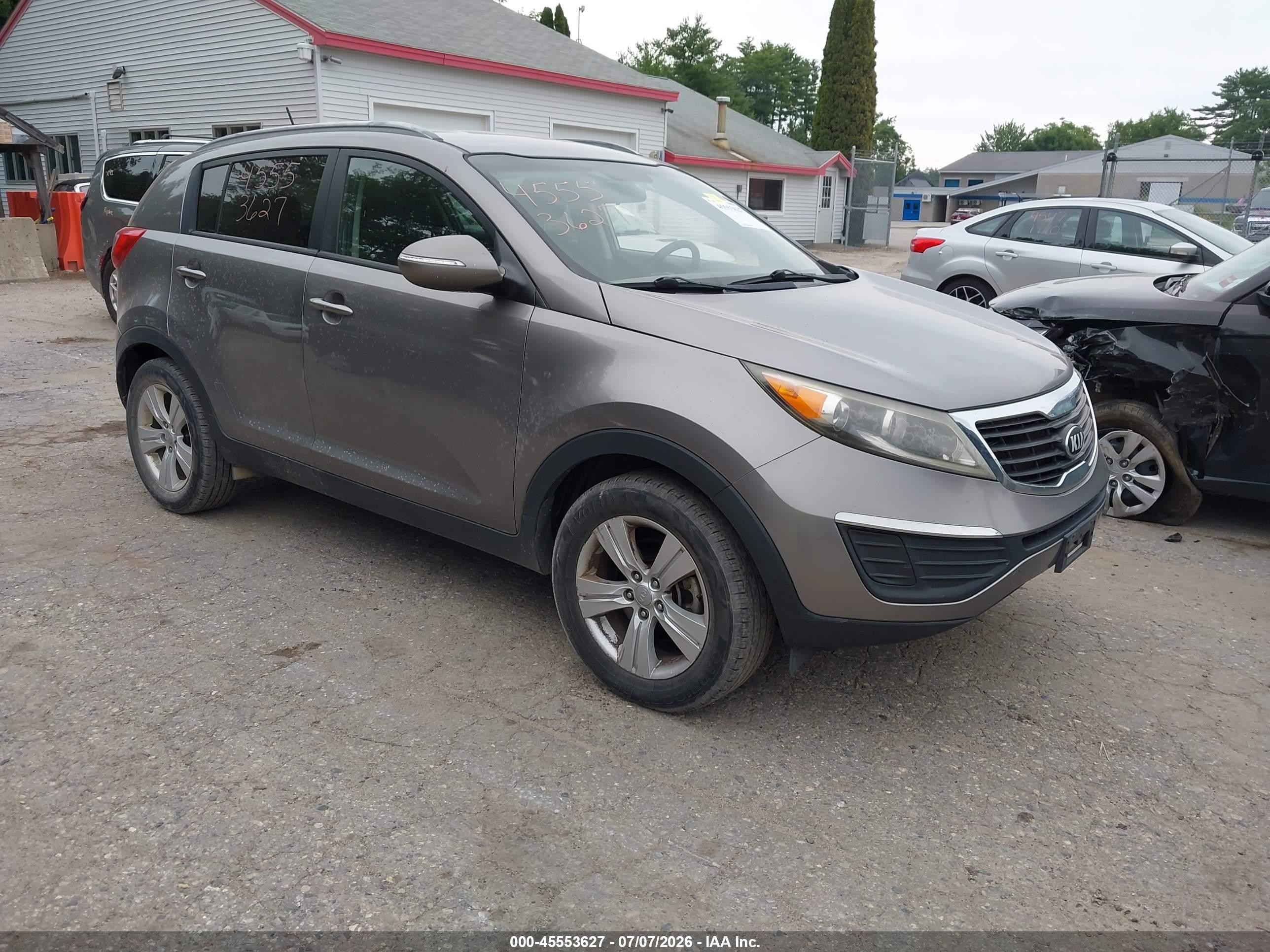 2013 Kia Sportage Lx Gray vin: KNDPB3A21D7358635