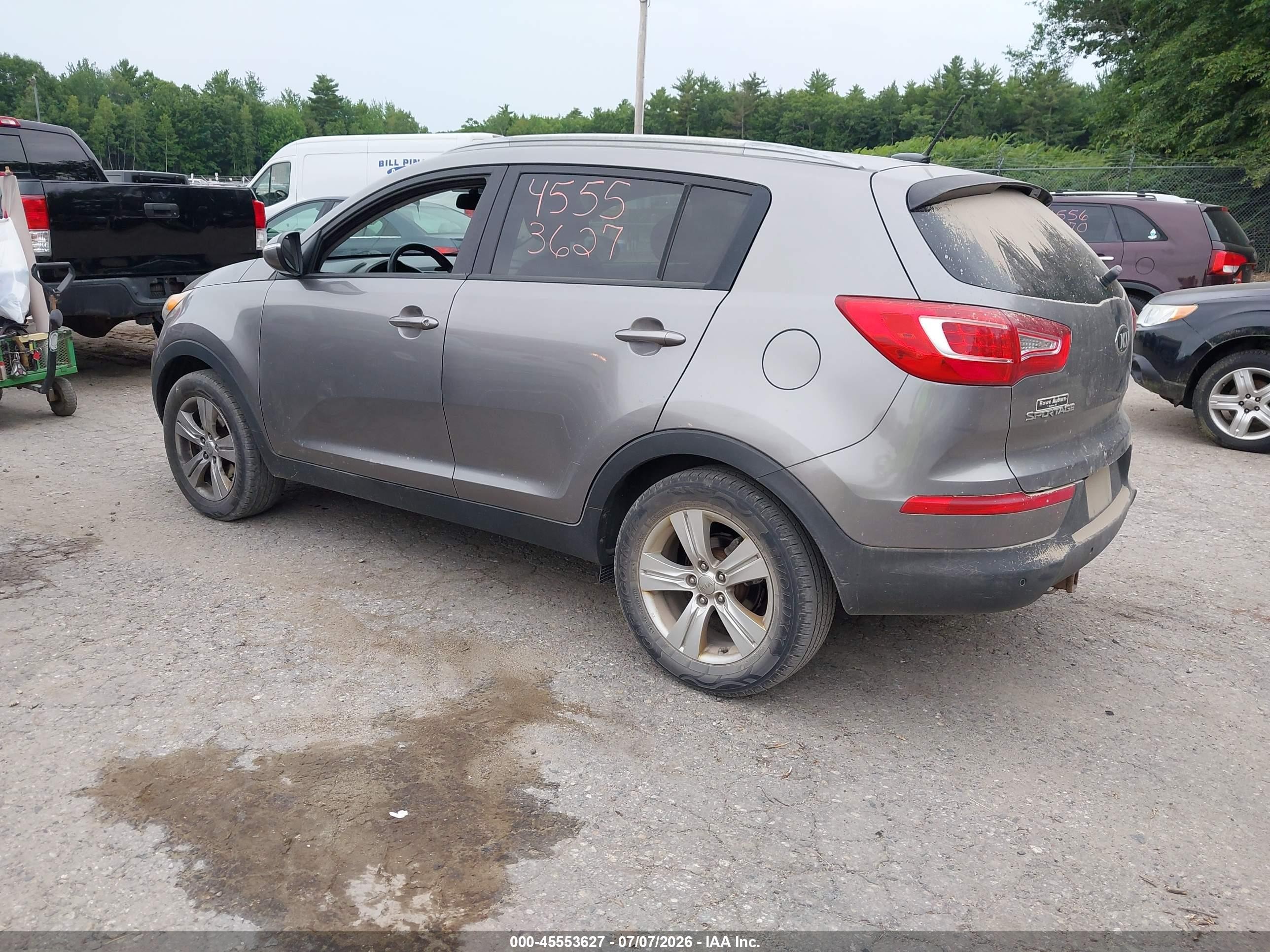 2013 Kia Sportage Lx Gray vin: KNDPB3A21D7358635