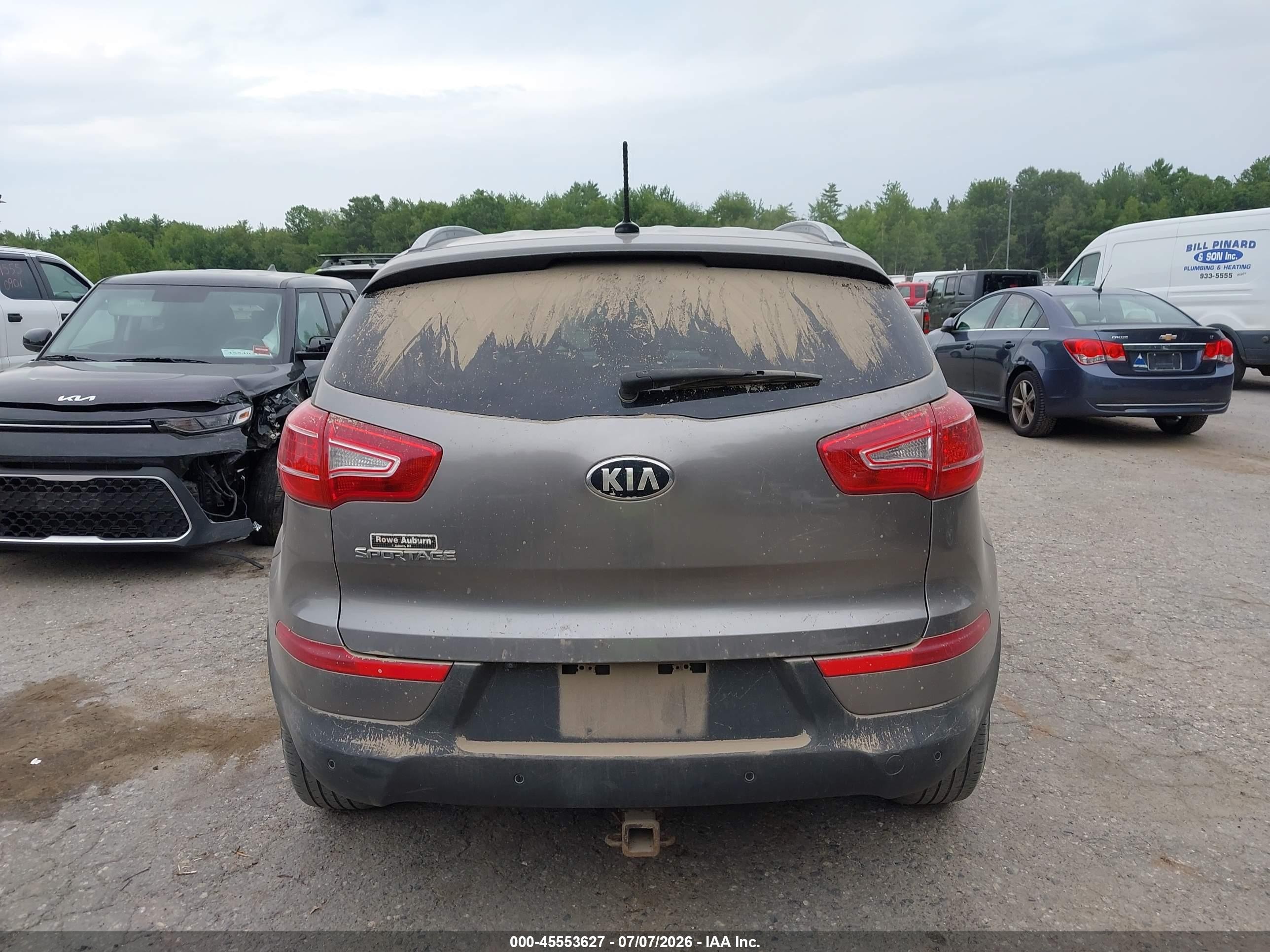 2013 Kia Sportage Lx Gray vin: KNDPB3A21D7358635