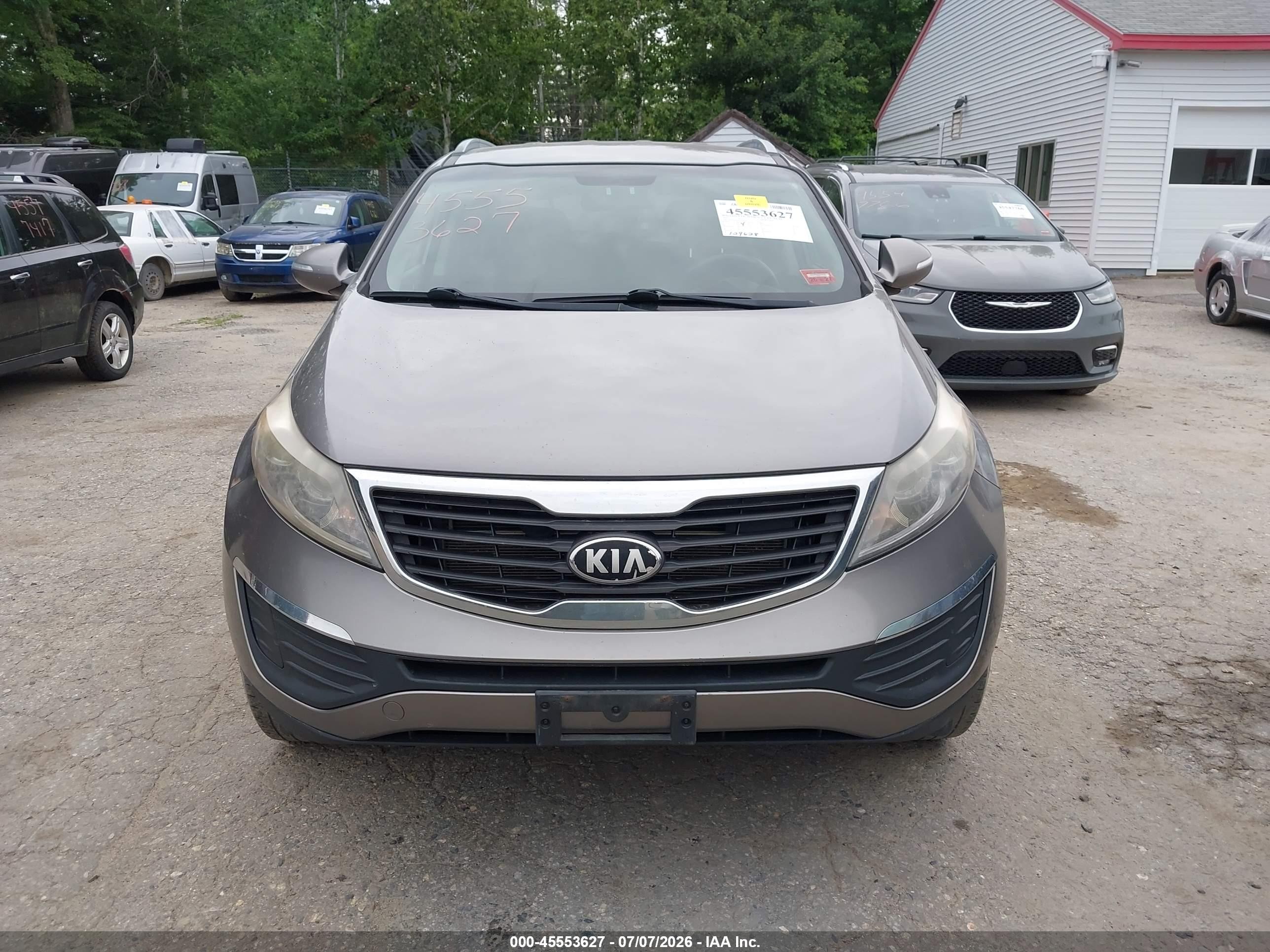 2013 Kia Sportage Lx Gray vin: KNDPB3A21D7358635