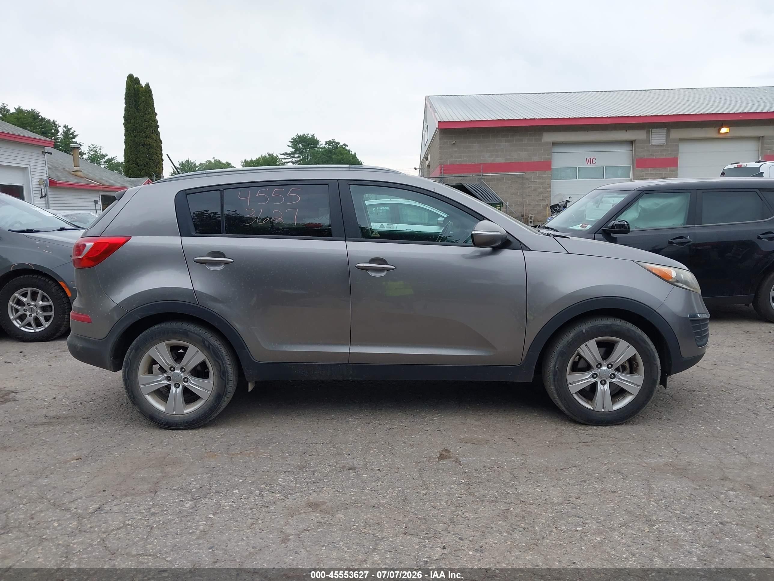 2013 Kia Sportage Lx Gray vin: KNDPB3A21D7358635