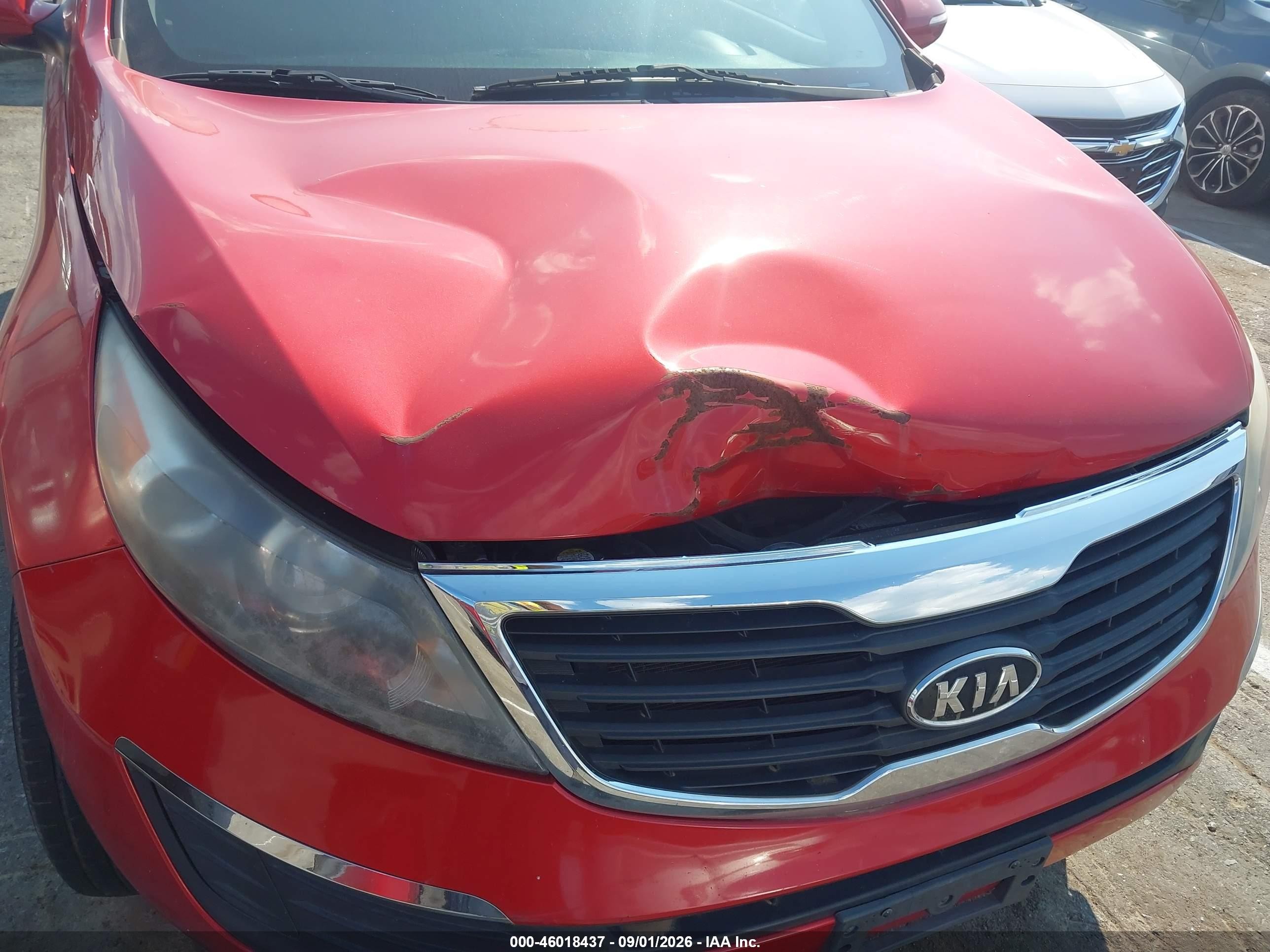 2012 Kia Sportage Lx Красный vin: KNDPB3A22C7196464
