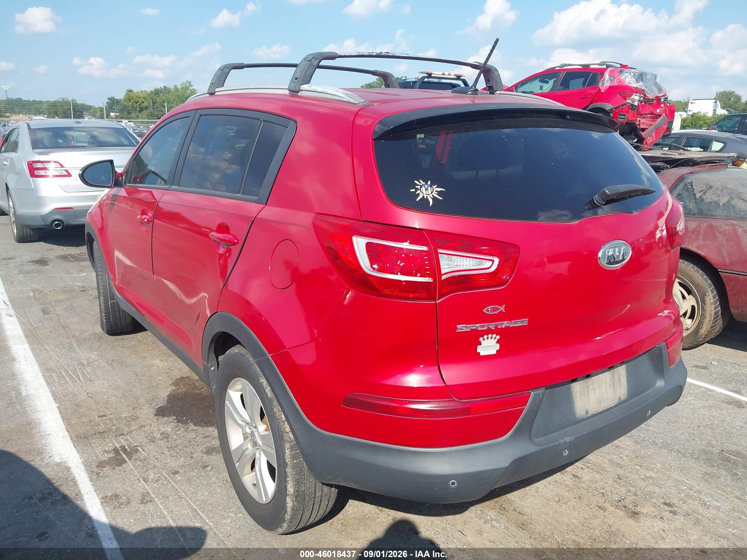 2012 Kia Sportage Lx Красный vin: KNDPB3A22C7196464