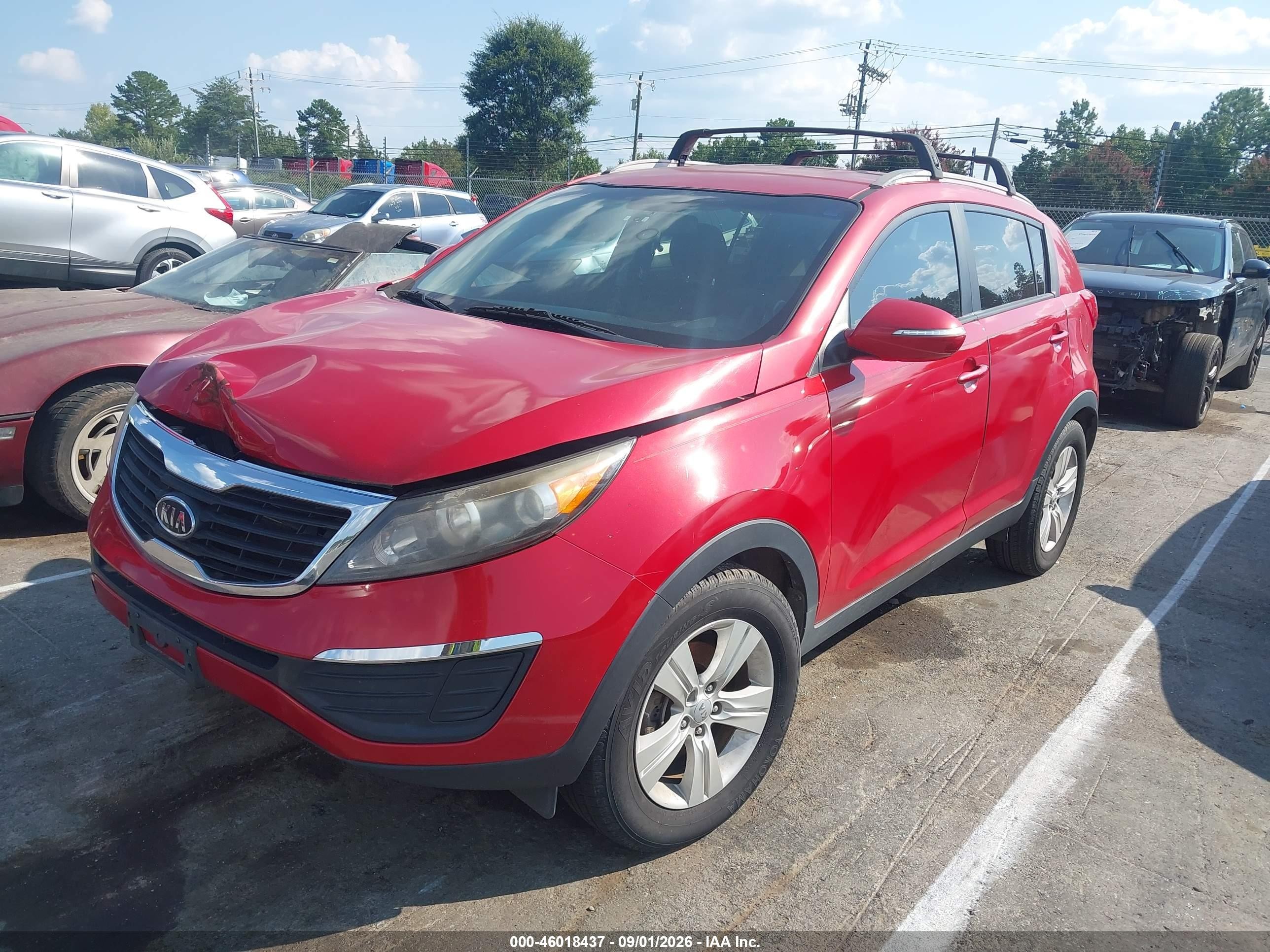 2012 Kia Sportage Lx Красный vin: KNDPB3A22C7196464