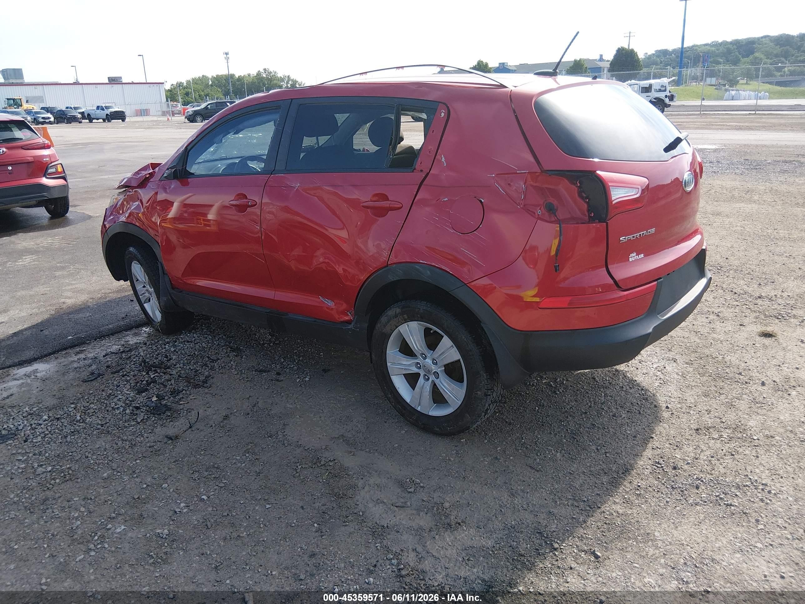 2012 Kia Sportage Lx Красный vin: KNDPB3A22C7224702