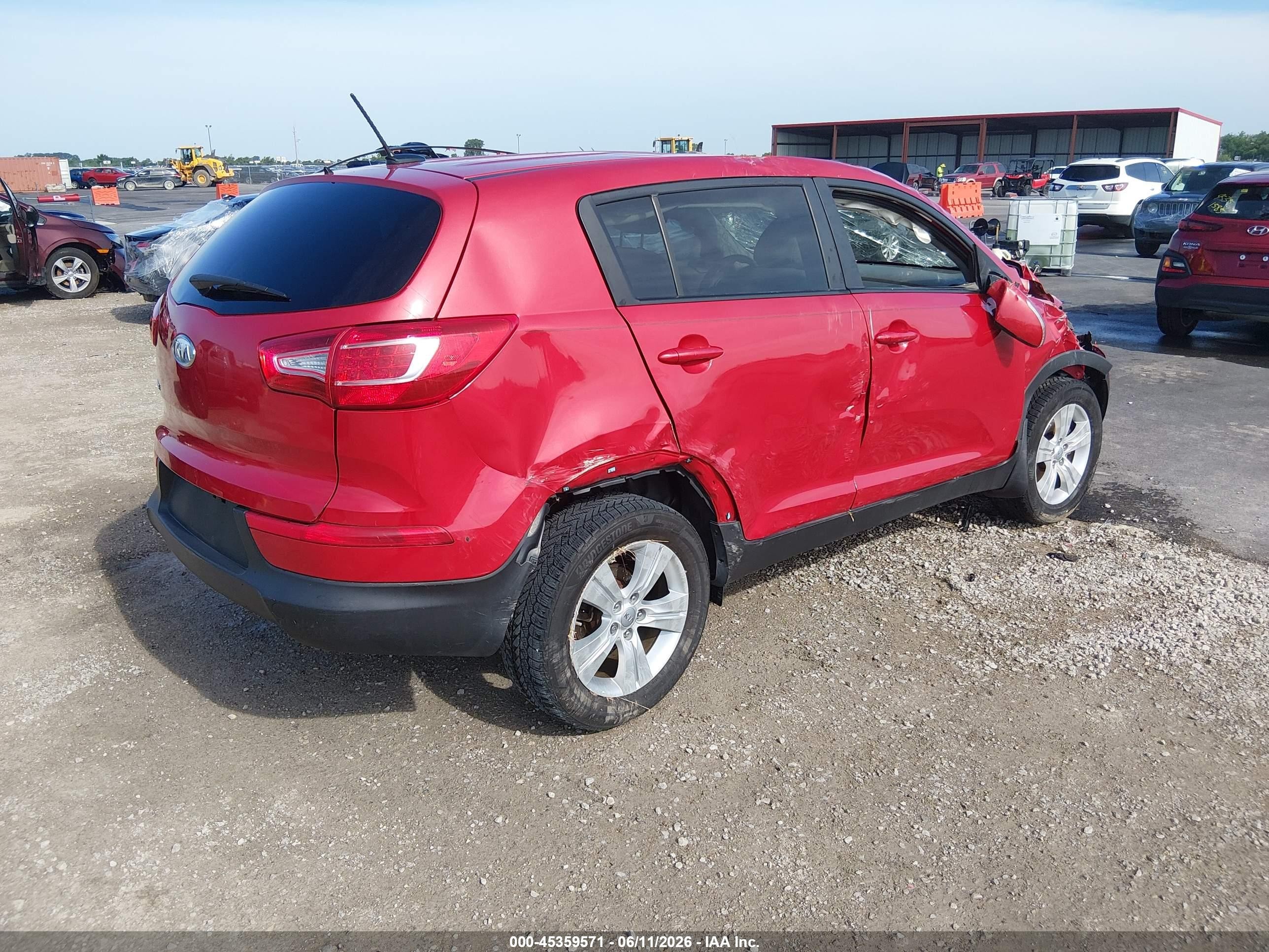 2012 Kia Sportage Lx Красный vin: KNDPB3A22C7224702