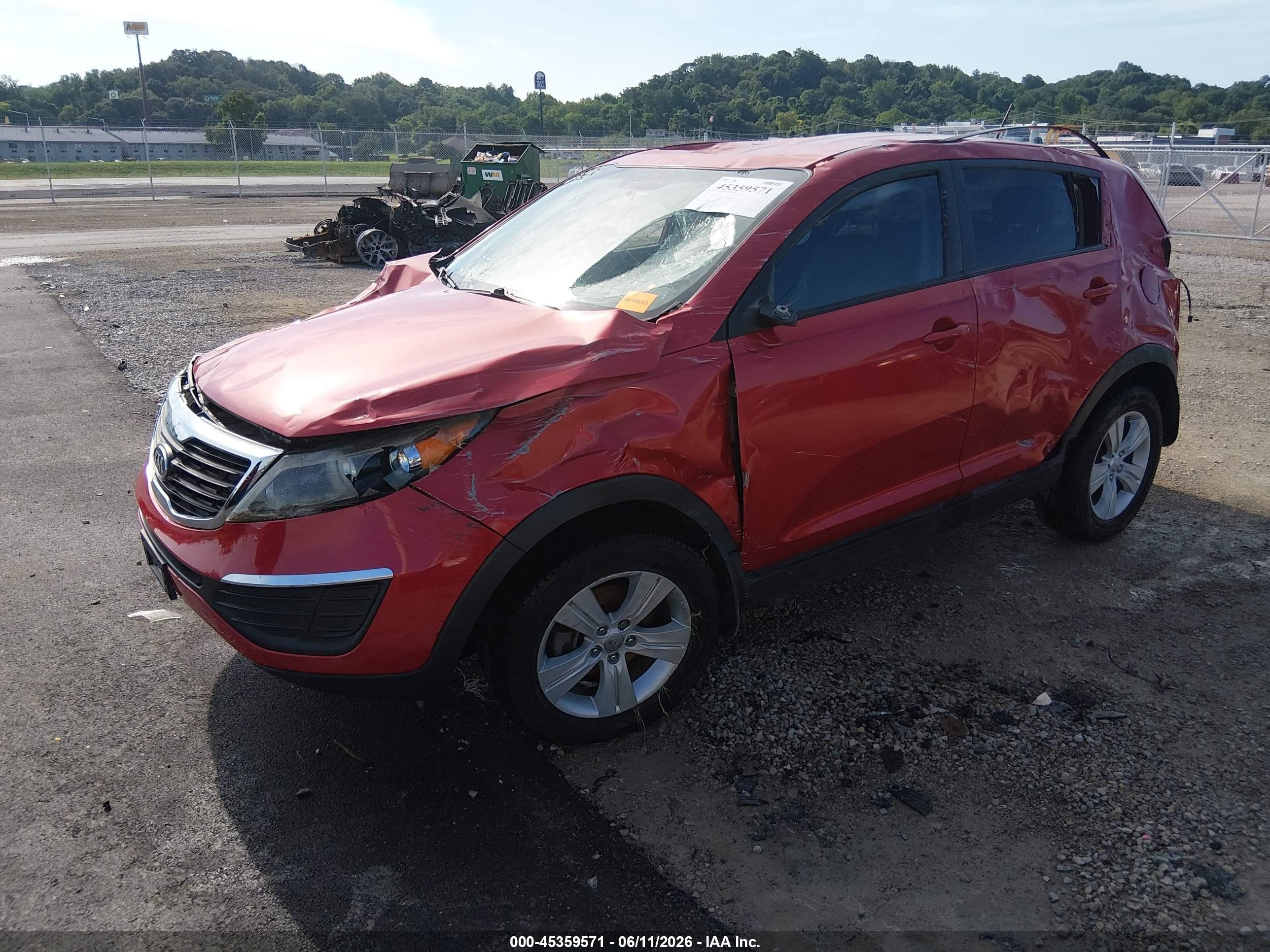 2012 Kia Sportage Lx Красный vin: KNDPB3A22C7224702