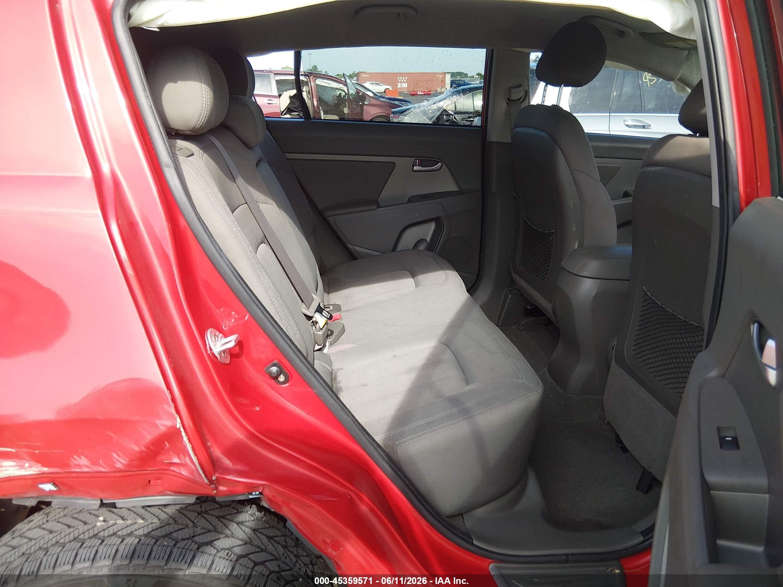 2012 Kia Sportage Lx Красный vin: KNDPB3A22C7224702