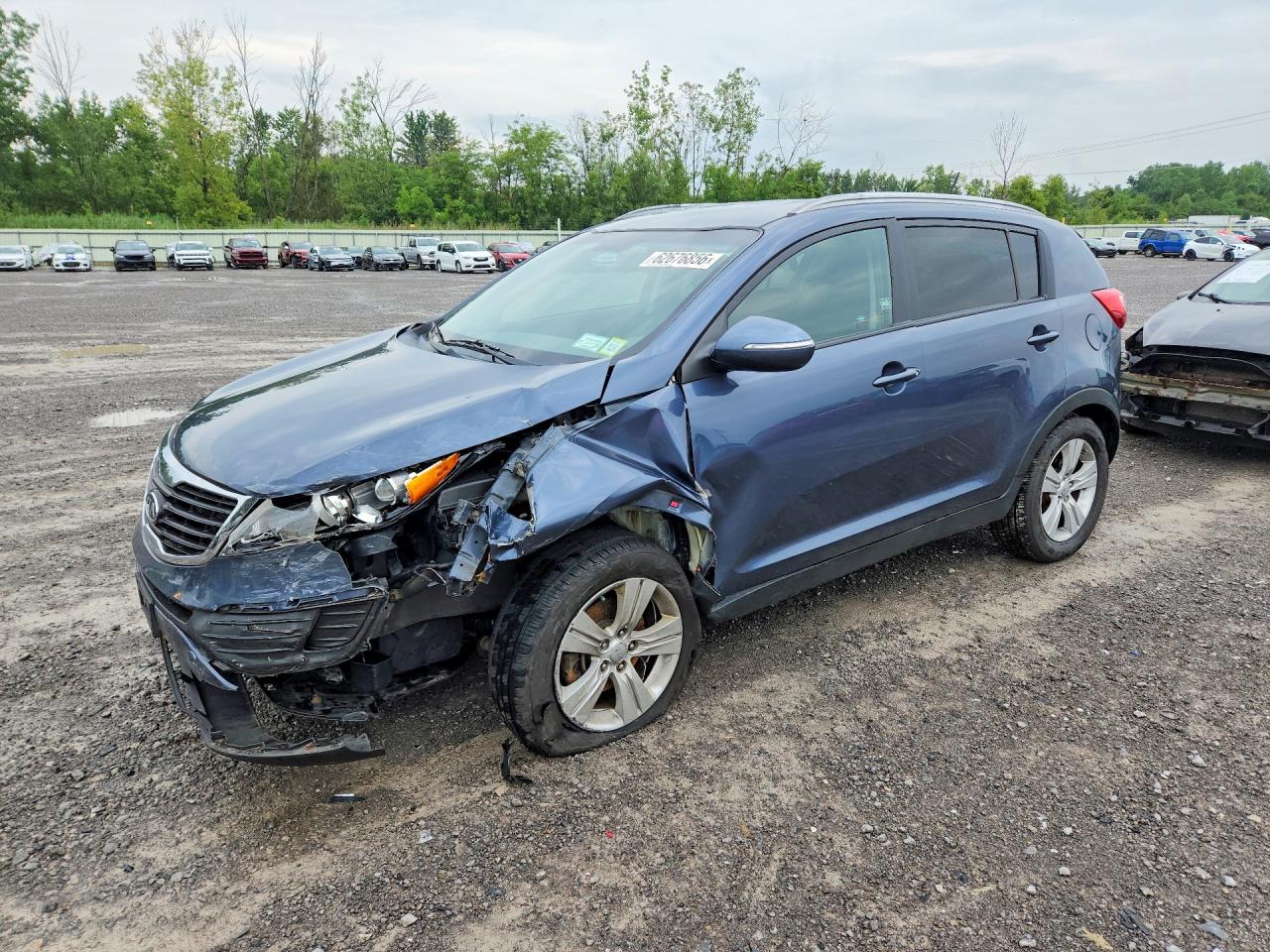 2012 Kia Sportage Lx Blue vin: KNDPB3A22C7236039
