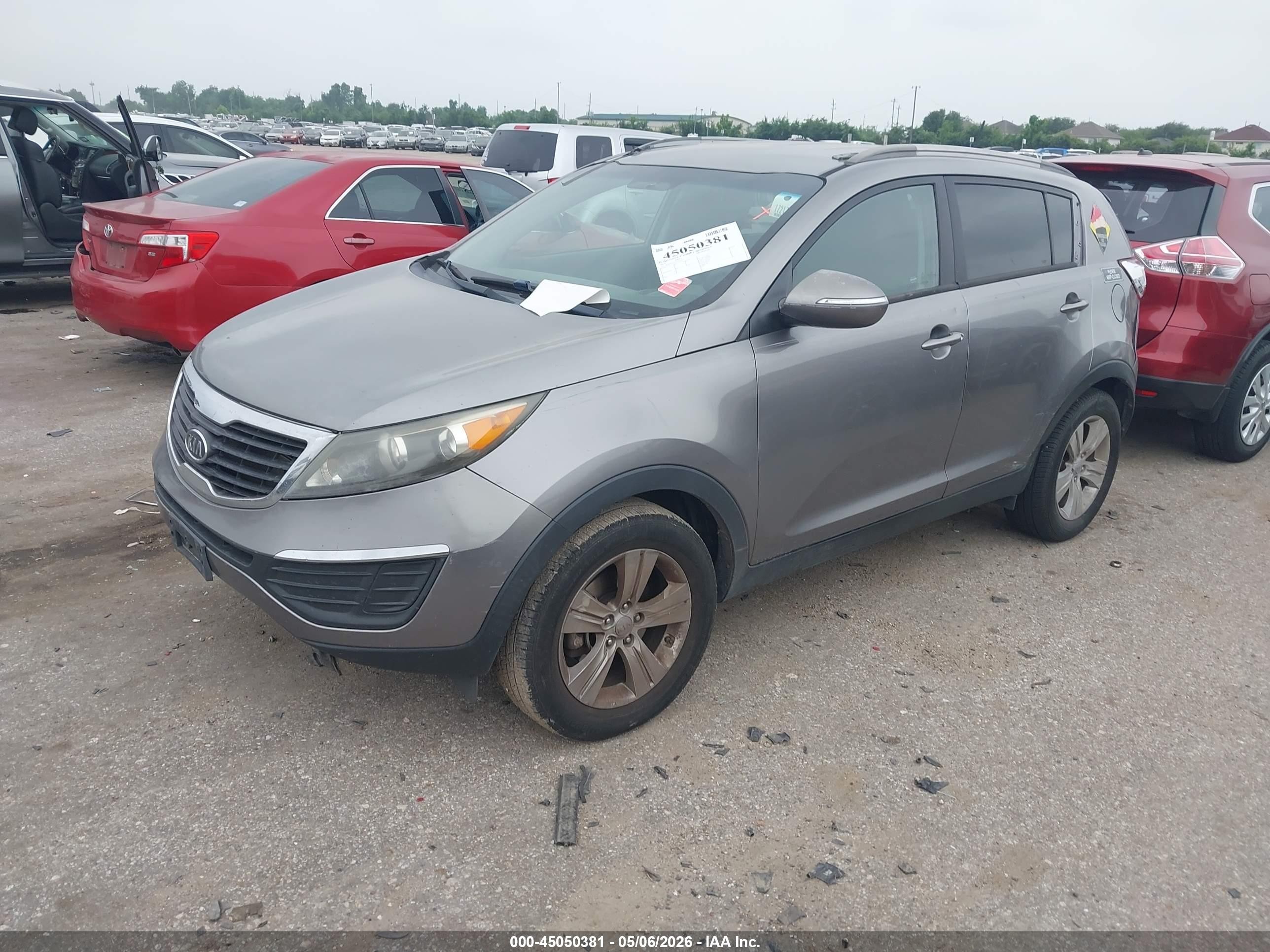 2012 Kia Sportage Lx Gray vin: KNDPB3A22C7259529