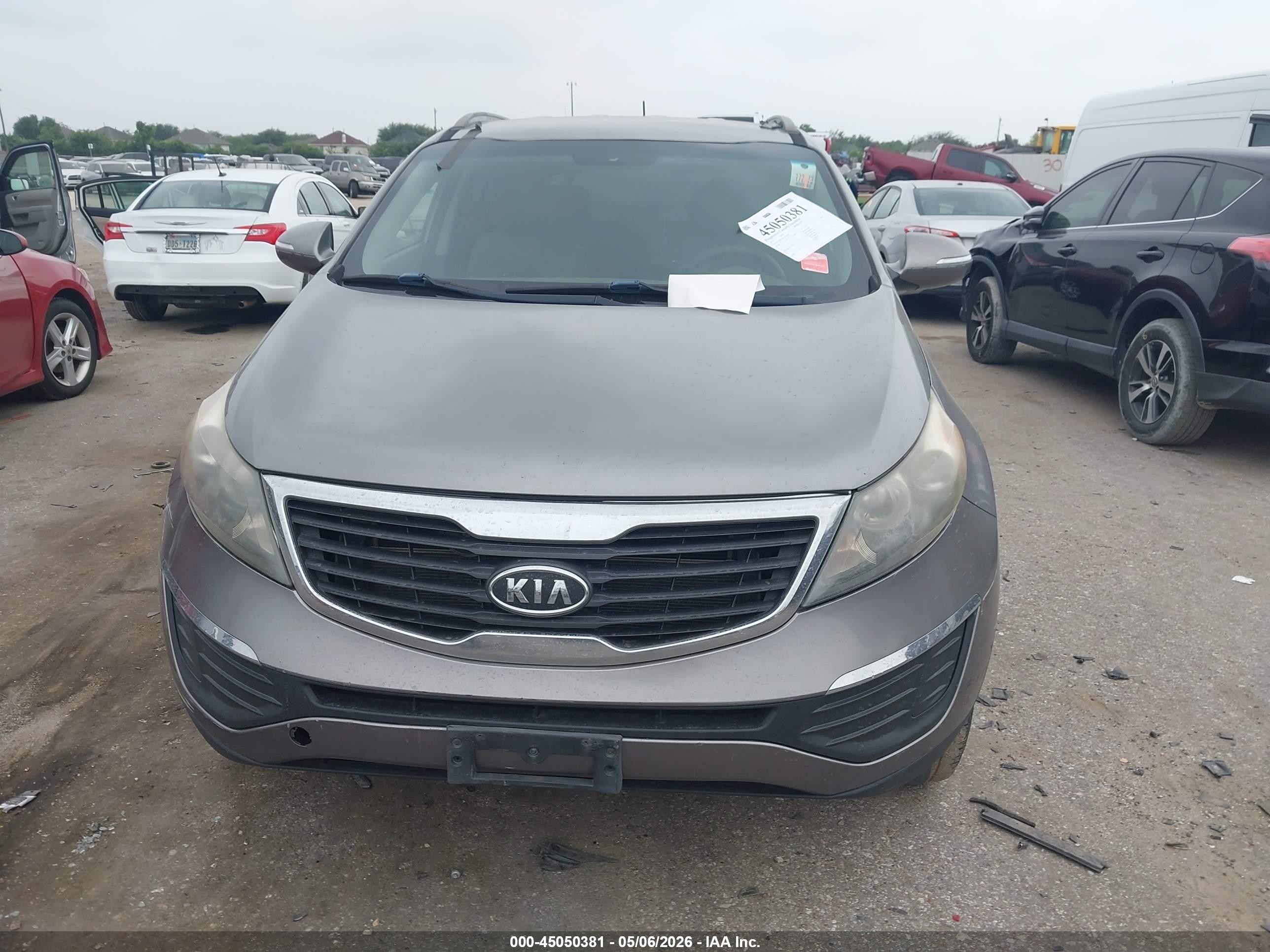 2012 Kia Sportage Lx Gray vin: KNDPB3A22C7259529