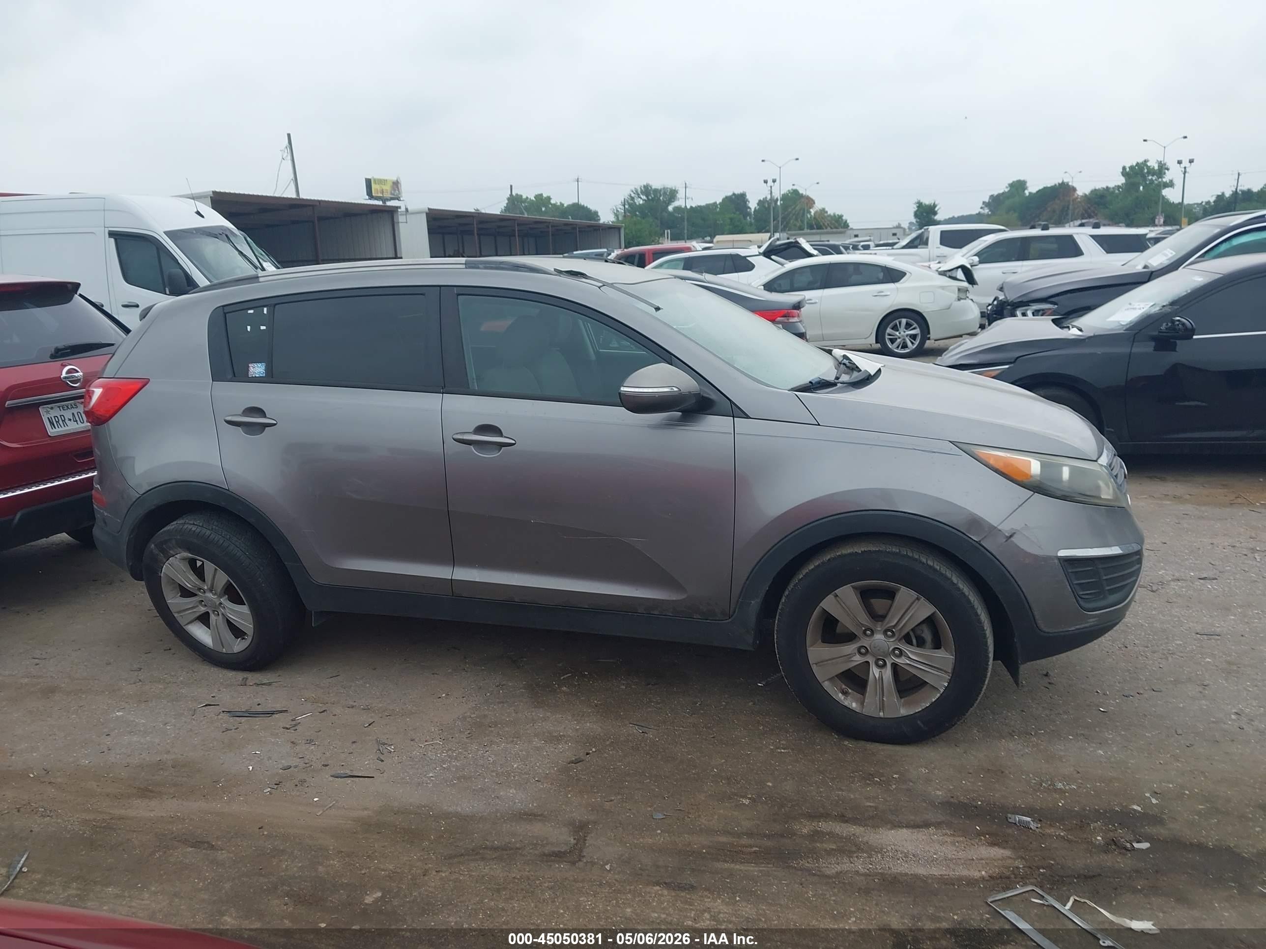 2012 Kia Sportage Lx Gray vin: KNDPB3A22C7259529