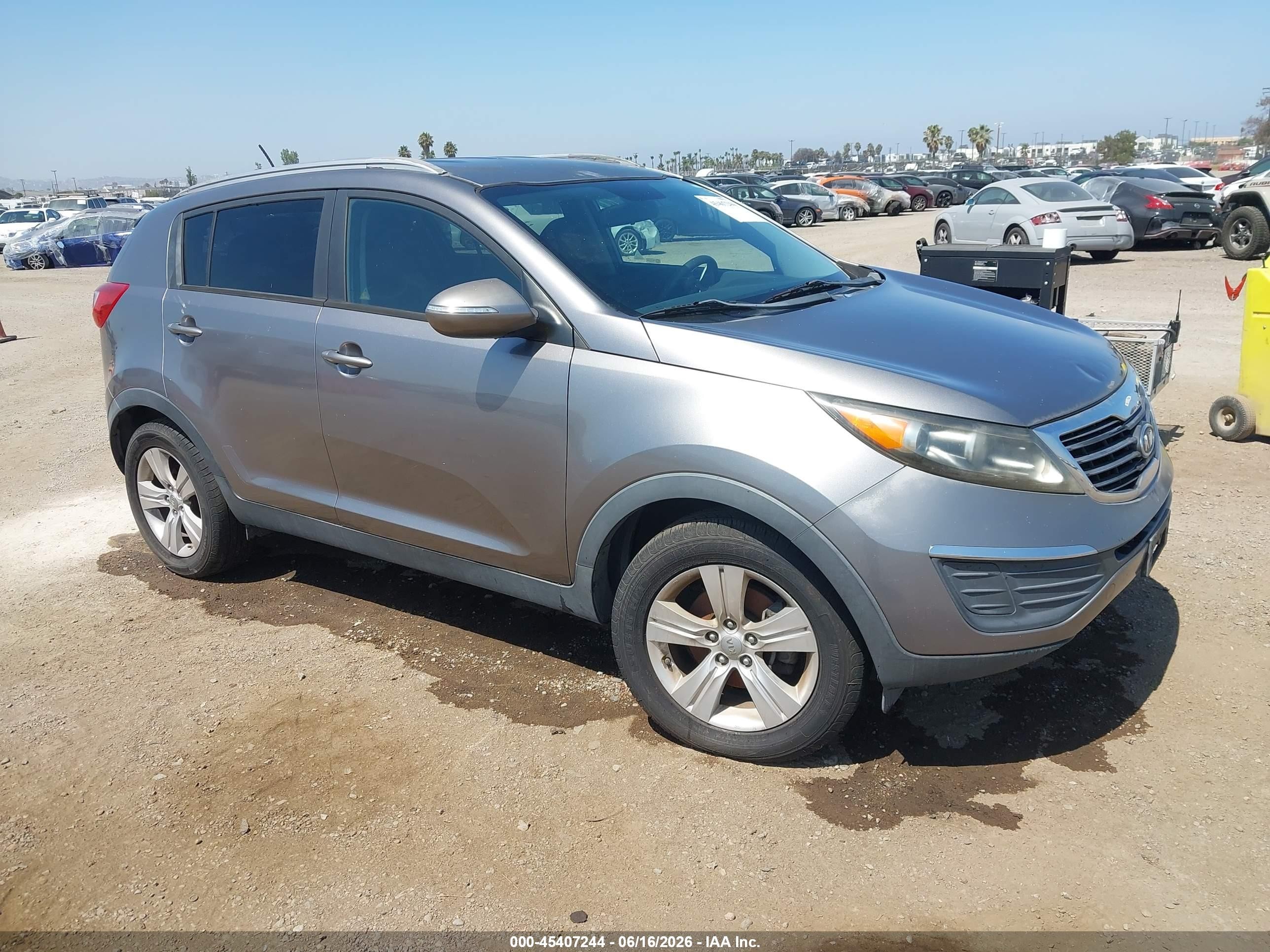 2012 Kia Sportage Lx Серый vin: KNDPB3A22C7305487