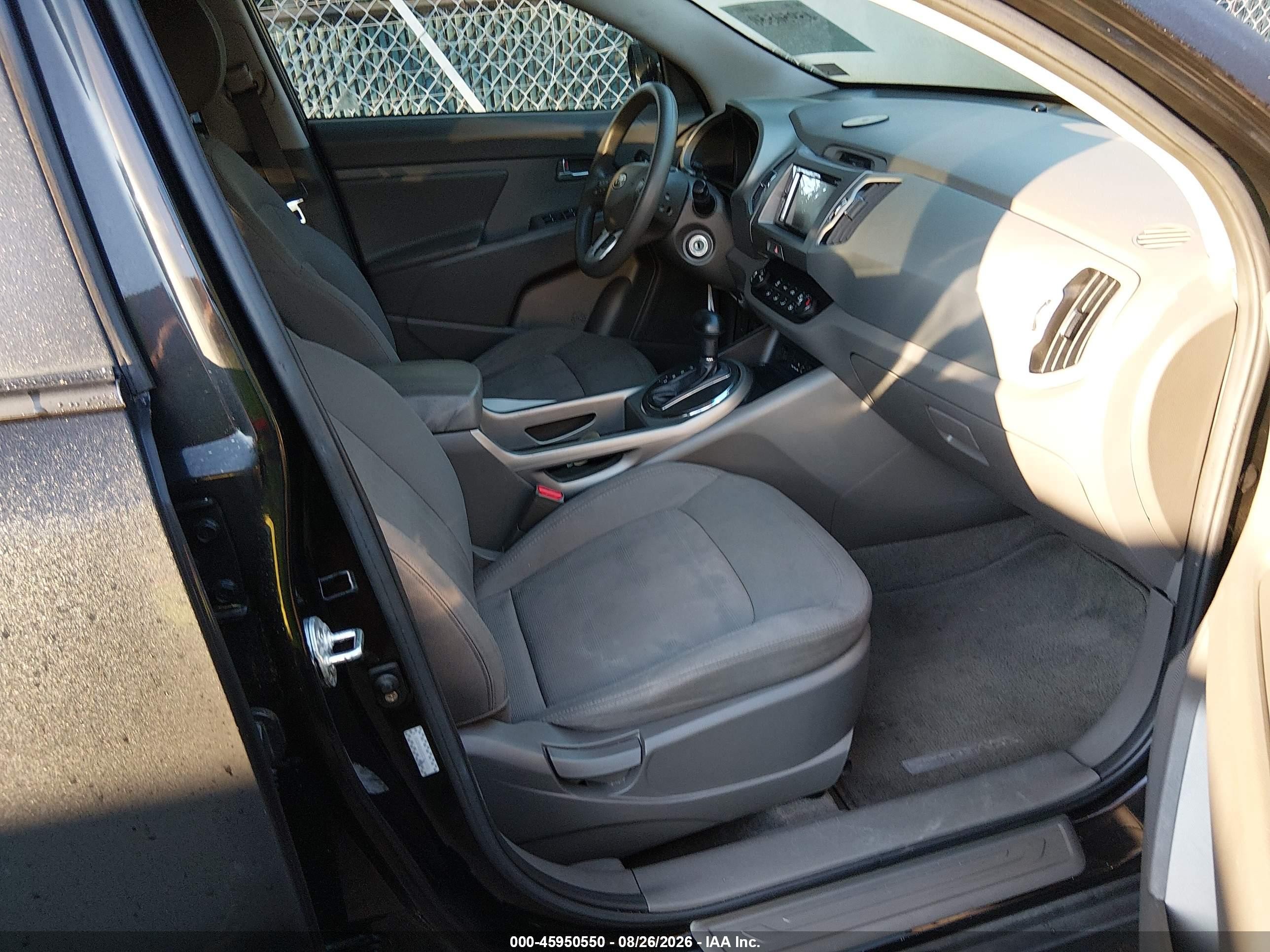 2012 Kia Sportage Lx Black vin: KNDPB3A22C7310219