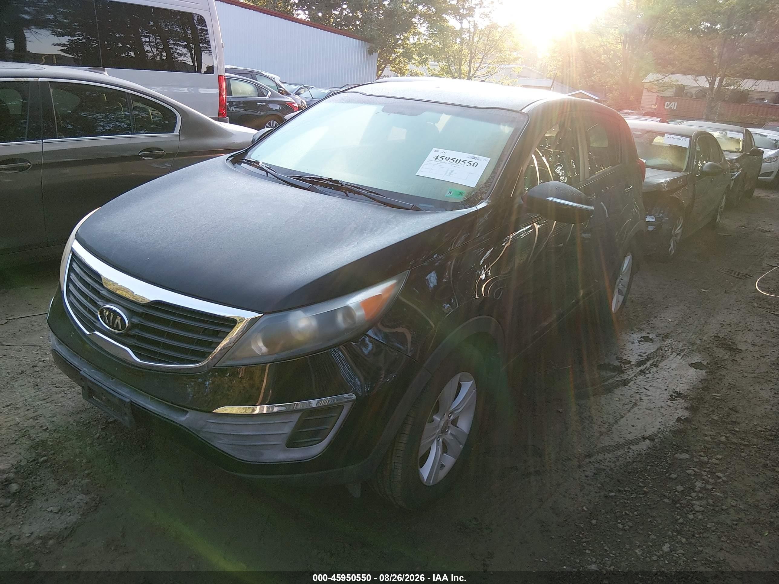2012 Kia Sportage Lx Black vin: KNDPB3A22C7310219