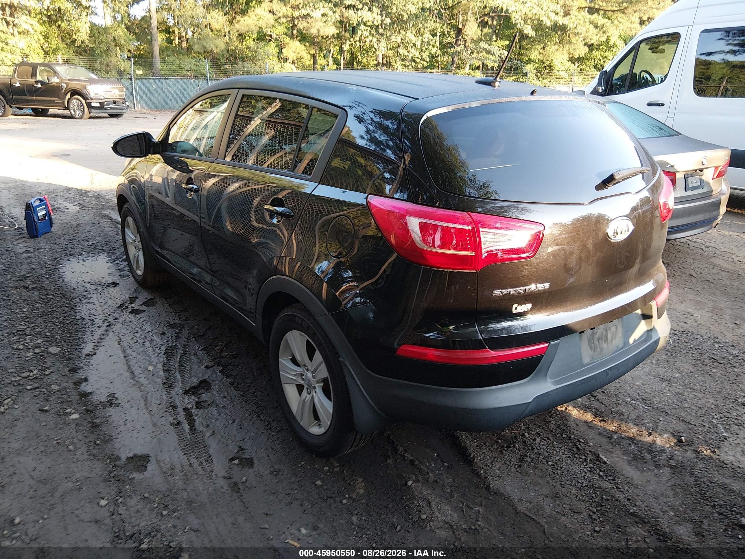 2012 Kia Sportage Lx Black vin: KNDPB3A22C7310219