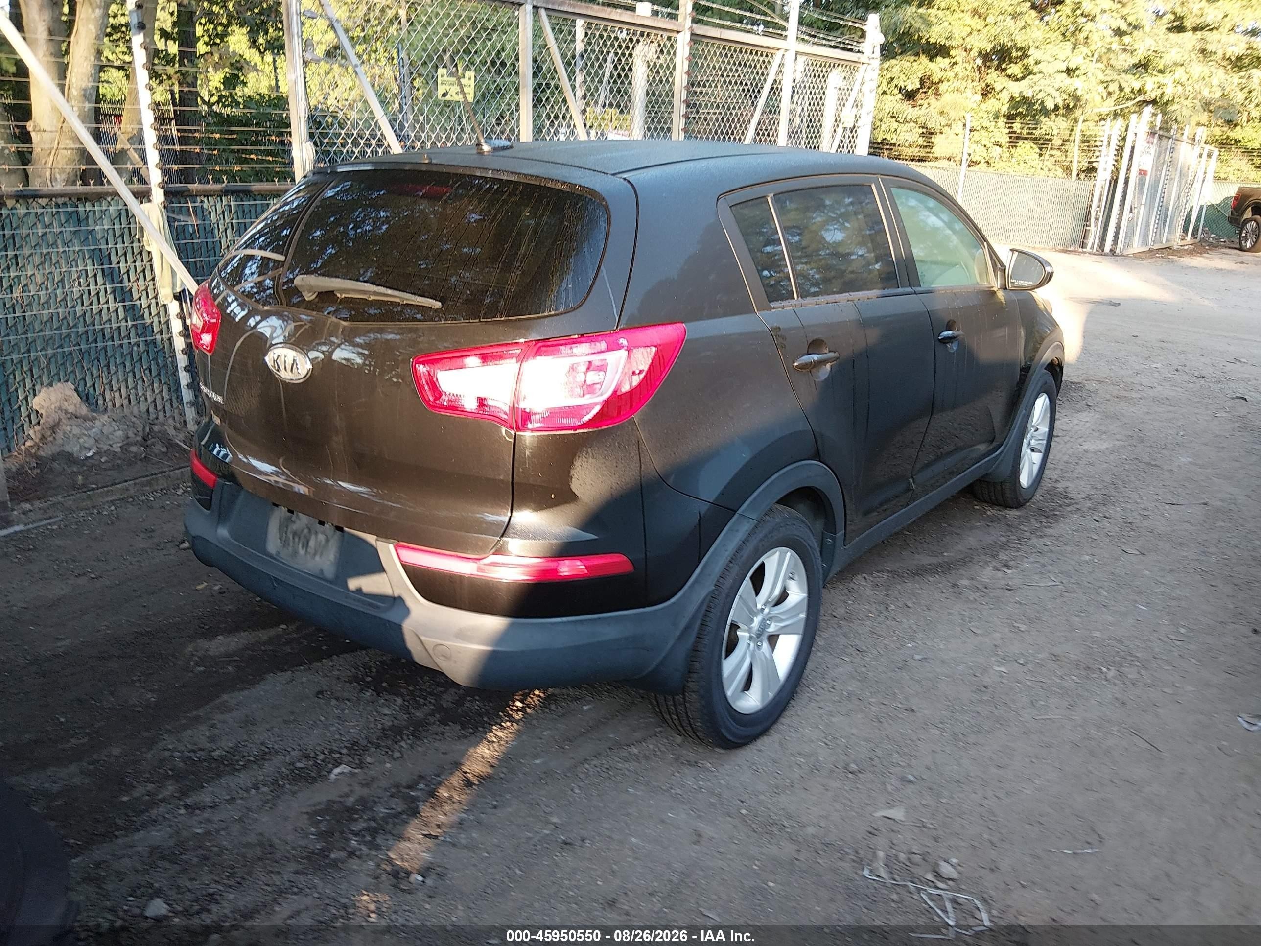 2012 Kia Sportage Lx Black vin: KNDPB3A22C7310219