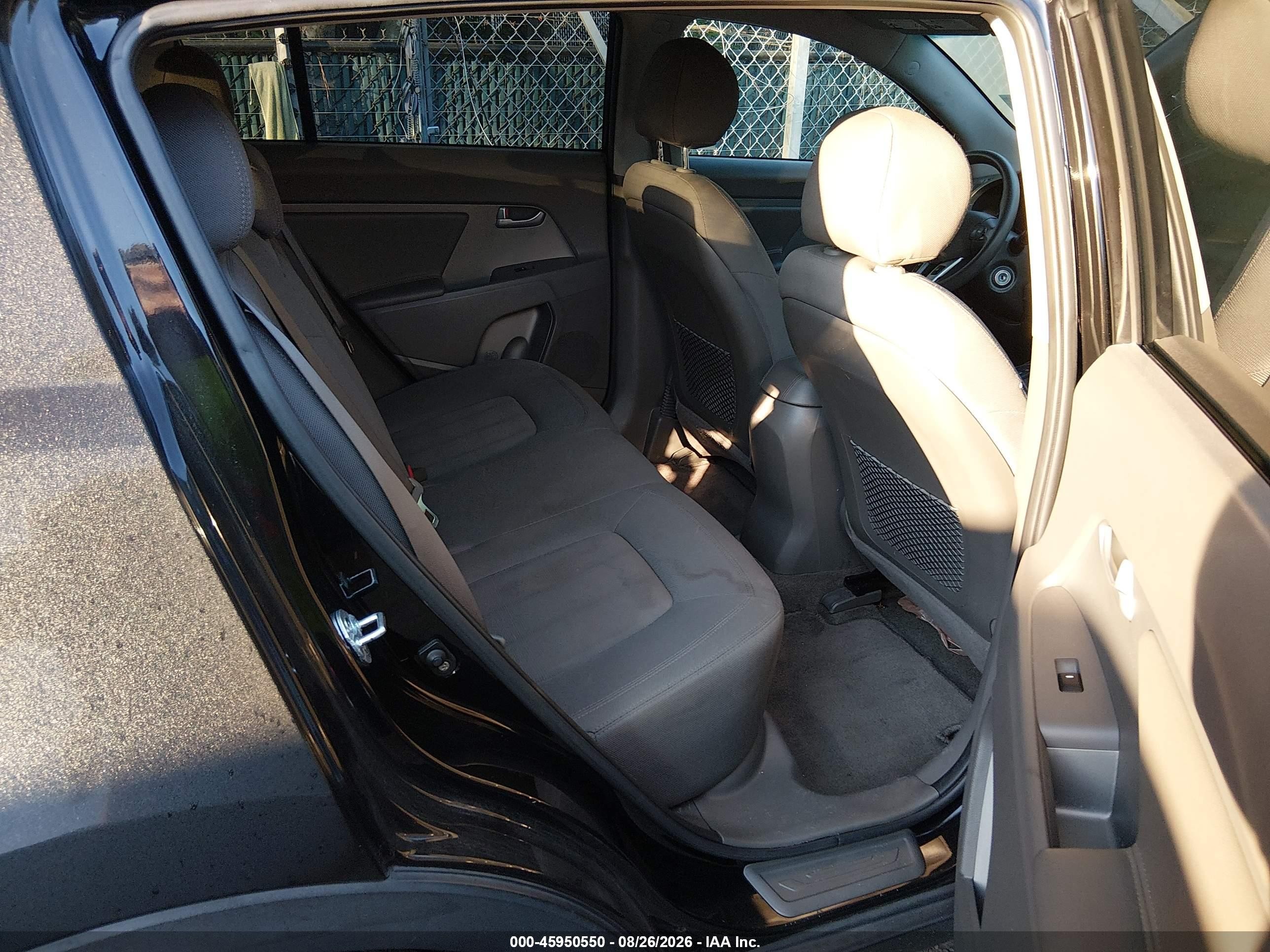 2012 Kia Sportage Lx Black vin: KNDPB3A22C7310219