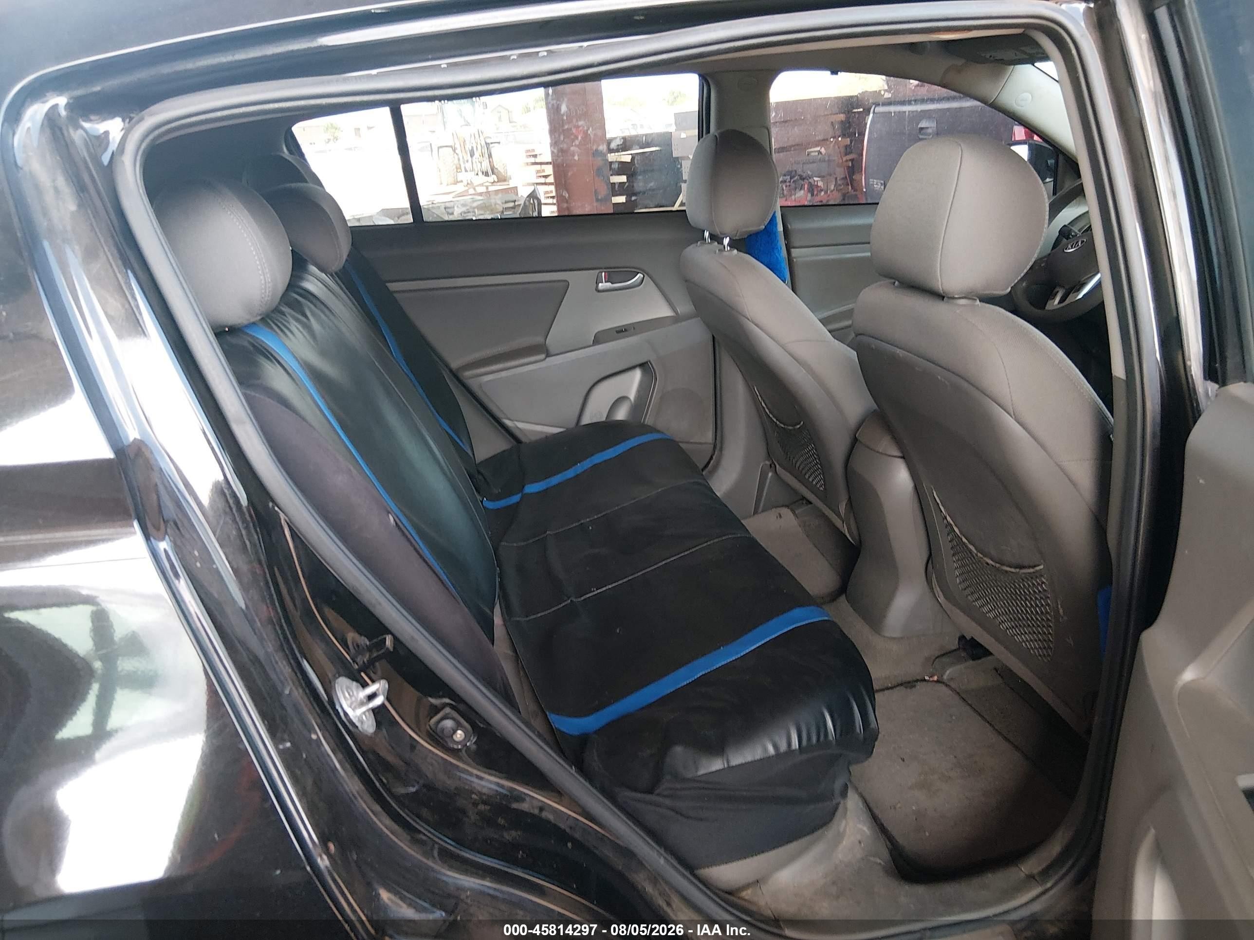 2012 Kia Sportage Lx Black vin: KNDPB3A22C7324444