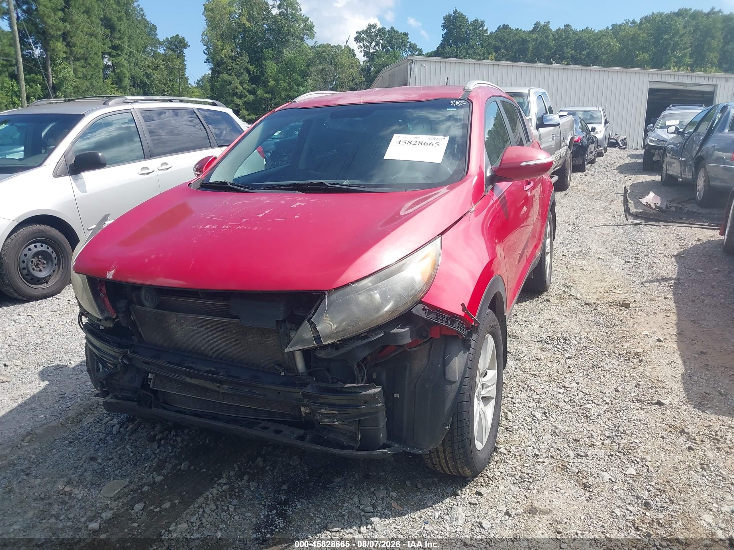 2012 Kia Sportage Lx Red vin: KNDPB3A22C7349361