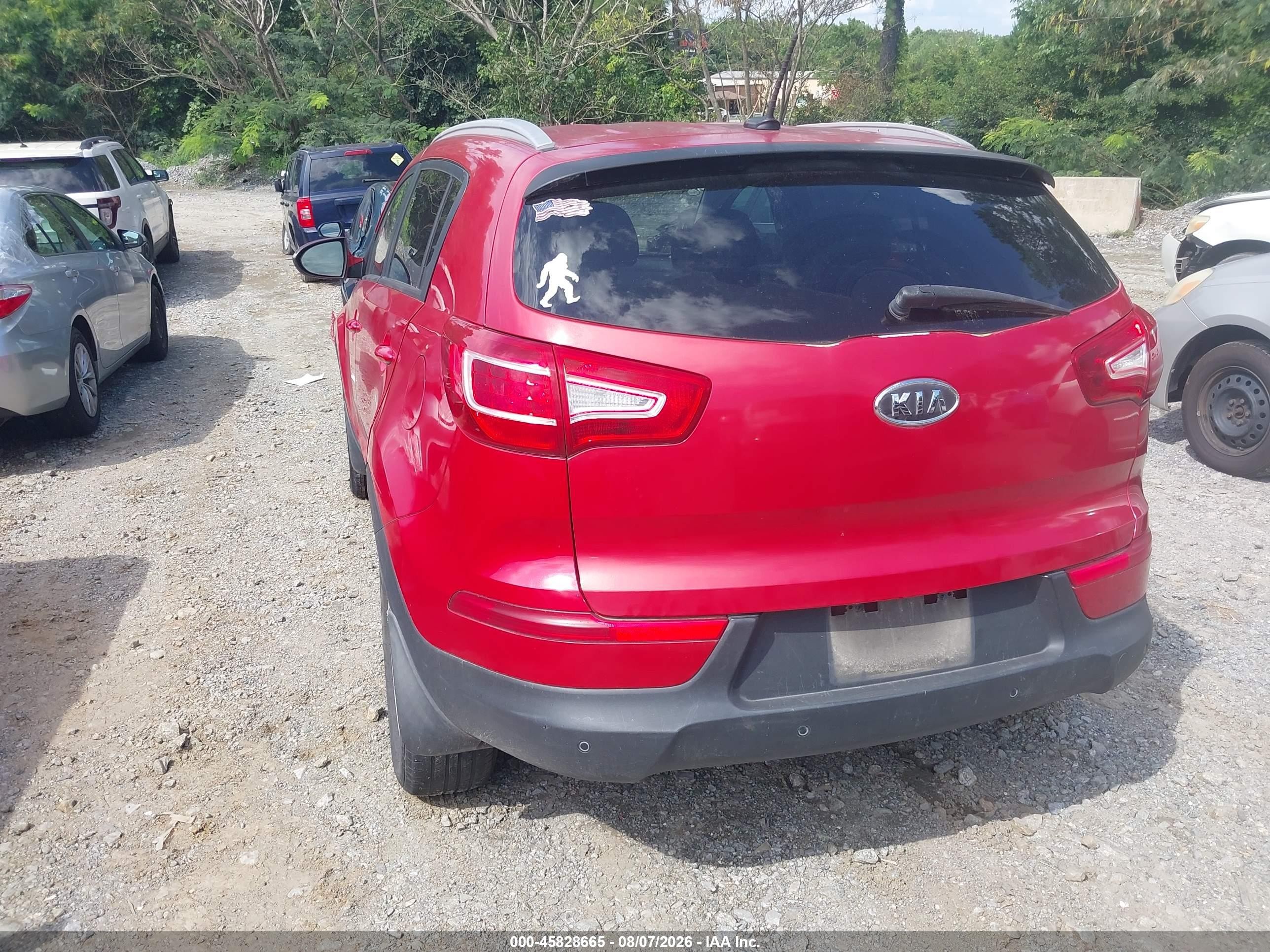 2012 Kia Sportage Lx Red vin: KNDPB3A22C7349361