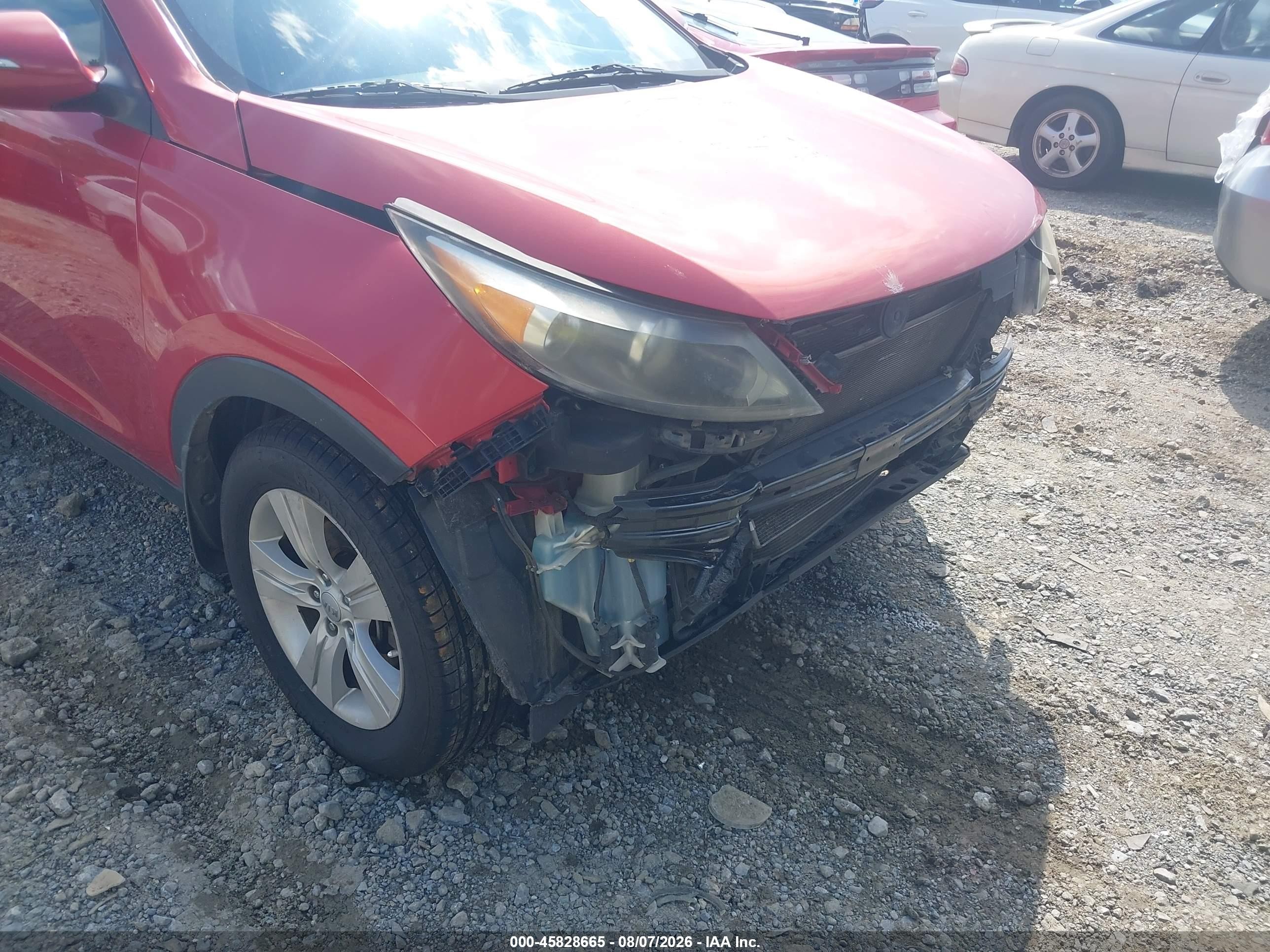2012 Kia Sportage Lx Red vin: KNDPB3A22C7349361