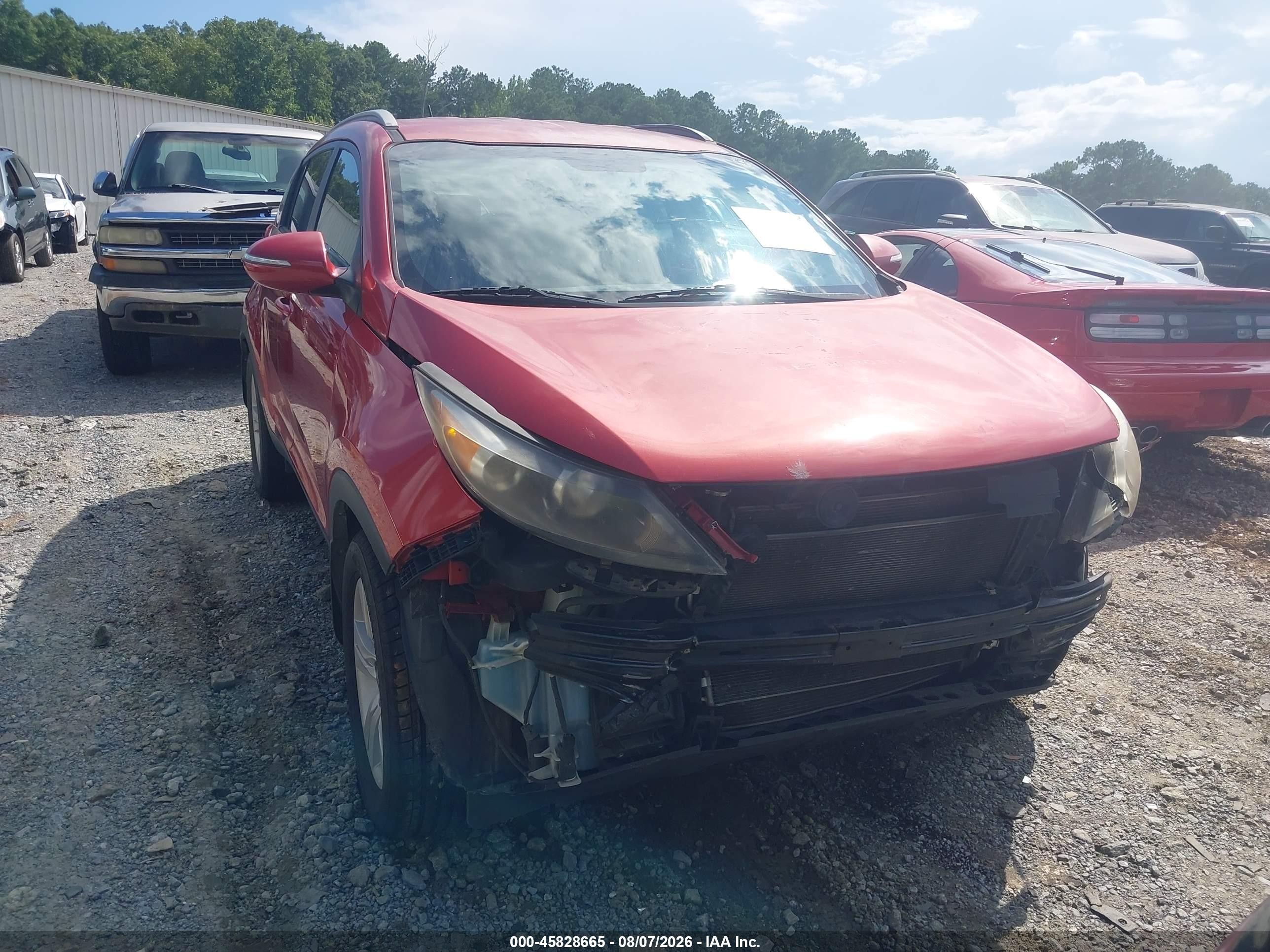 2012 Kia Sportage Lx Red vin: KNDPB3A22C7349361