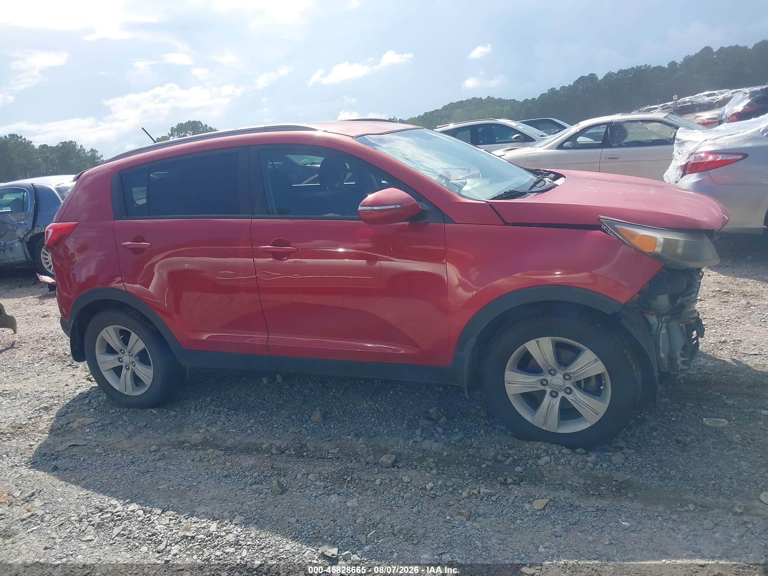 2012 Kia Sportage Lx Red vin: KNDPB3A22C7349361