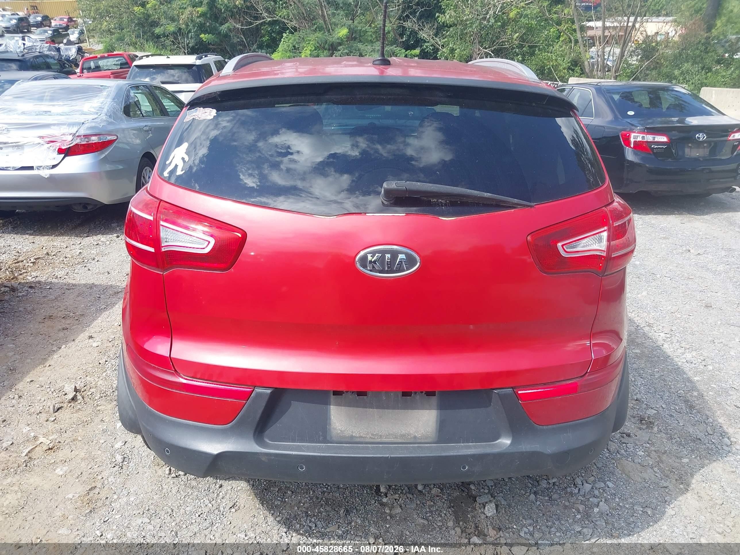 2012 Kia Sportage Lx Red vin: KNDPB3A22C7349361
