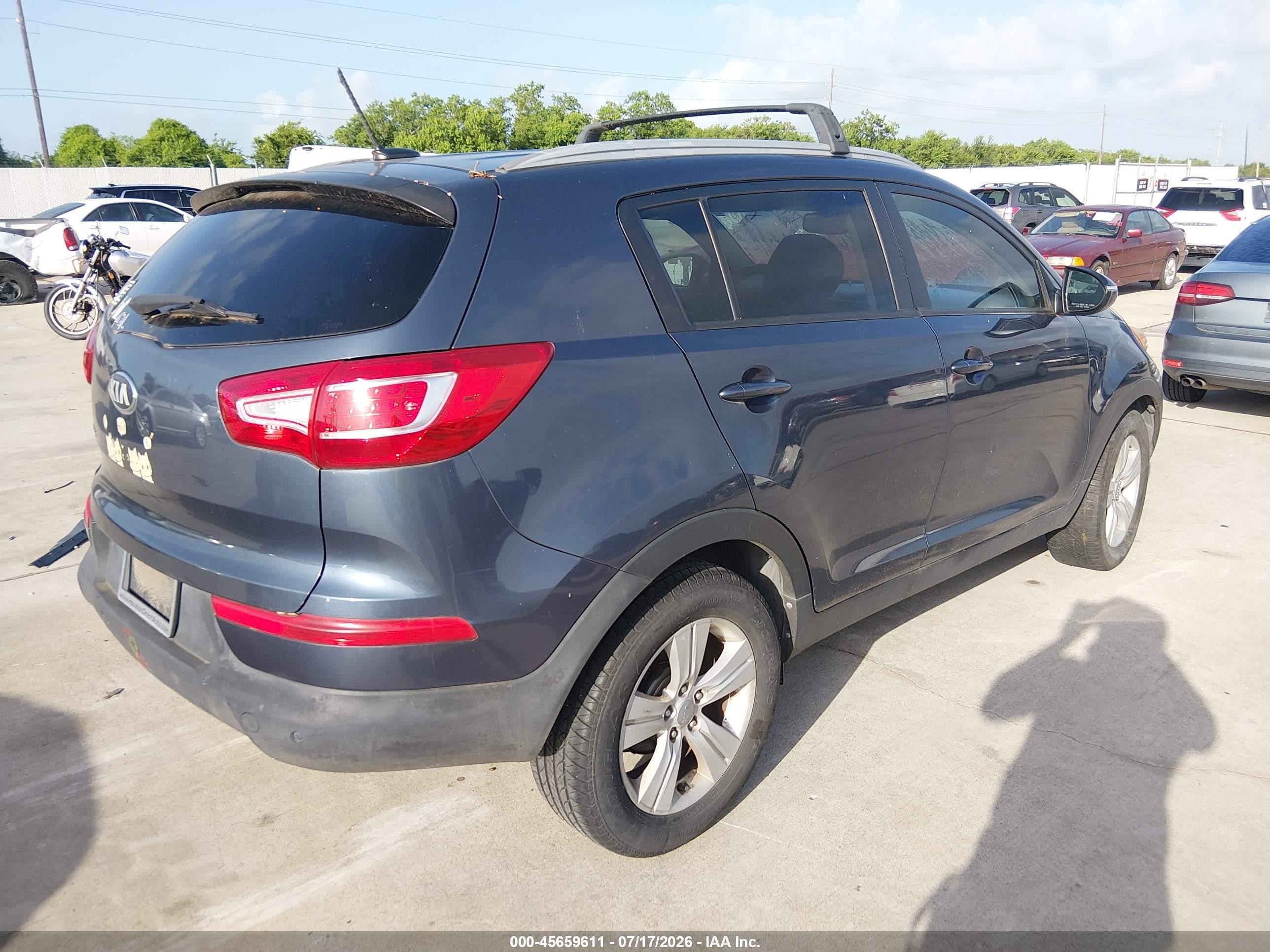 2013 Kia Sportage Lx Gray vin: KNDPB3A22D7371782