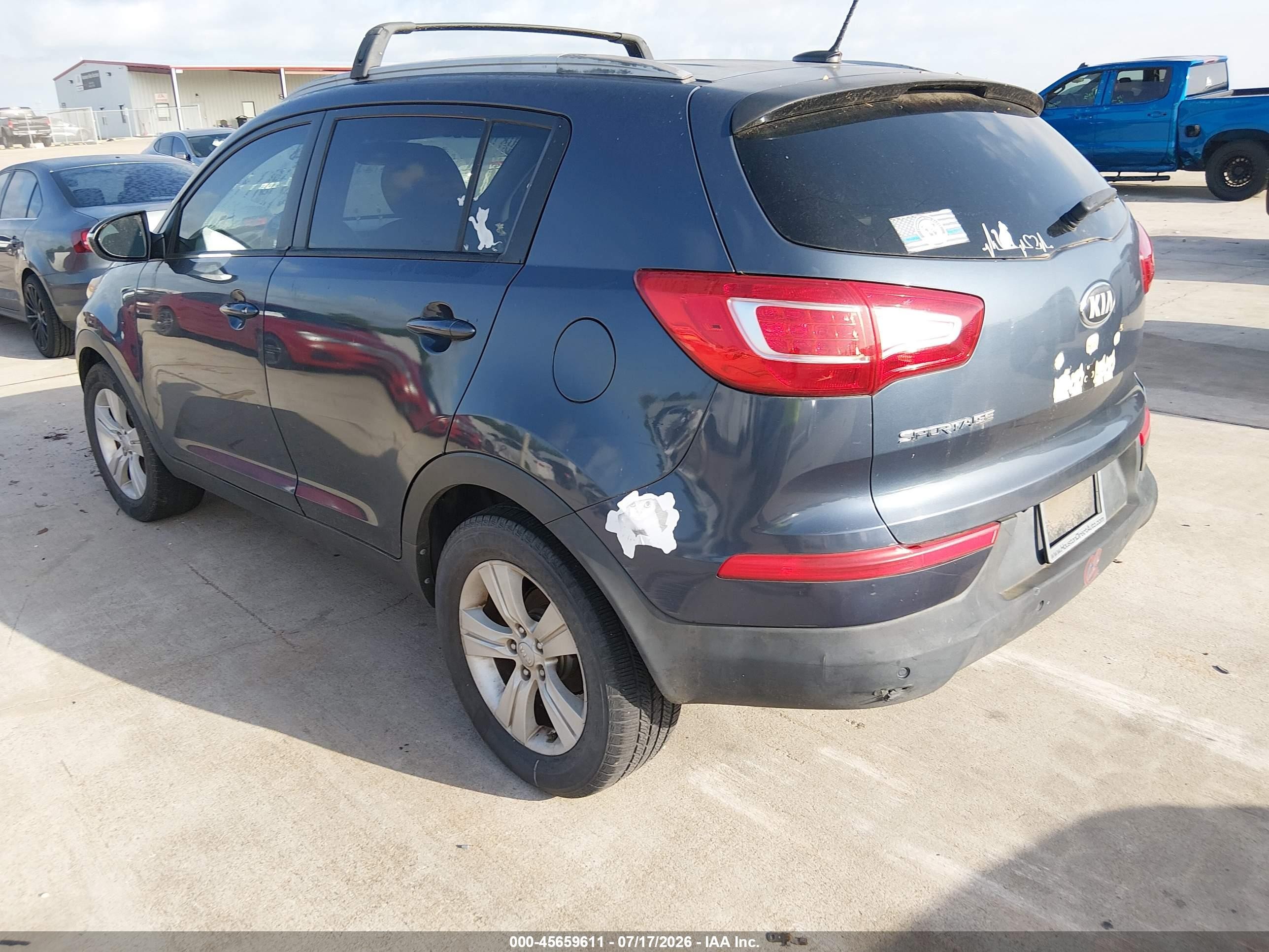 2013 Kia Sportage Lx Gray vin: KNDPB3A22D7371782