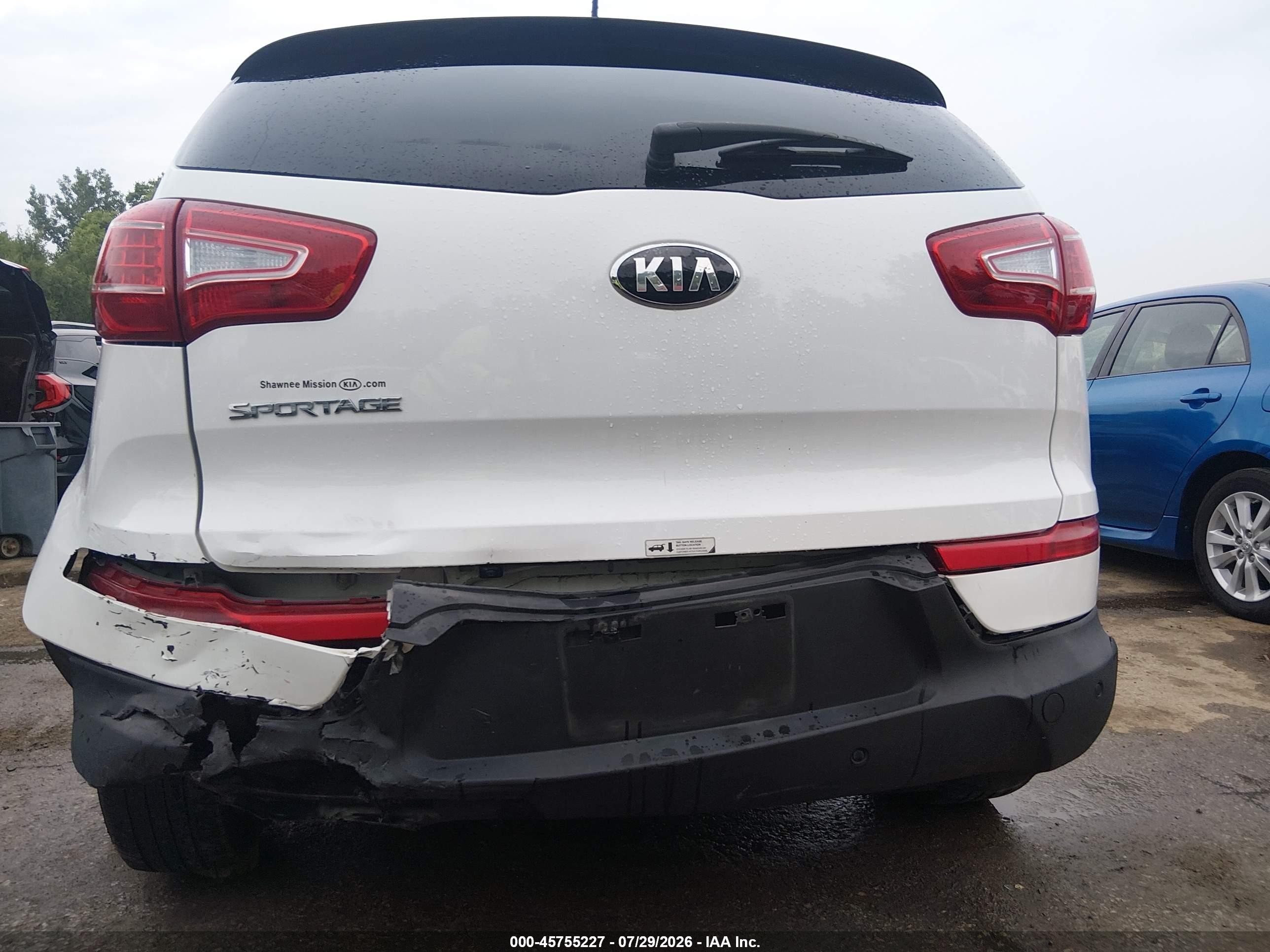 2013 Kia Sportage Lx White vin: KNDPB3A22D7468092