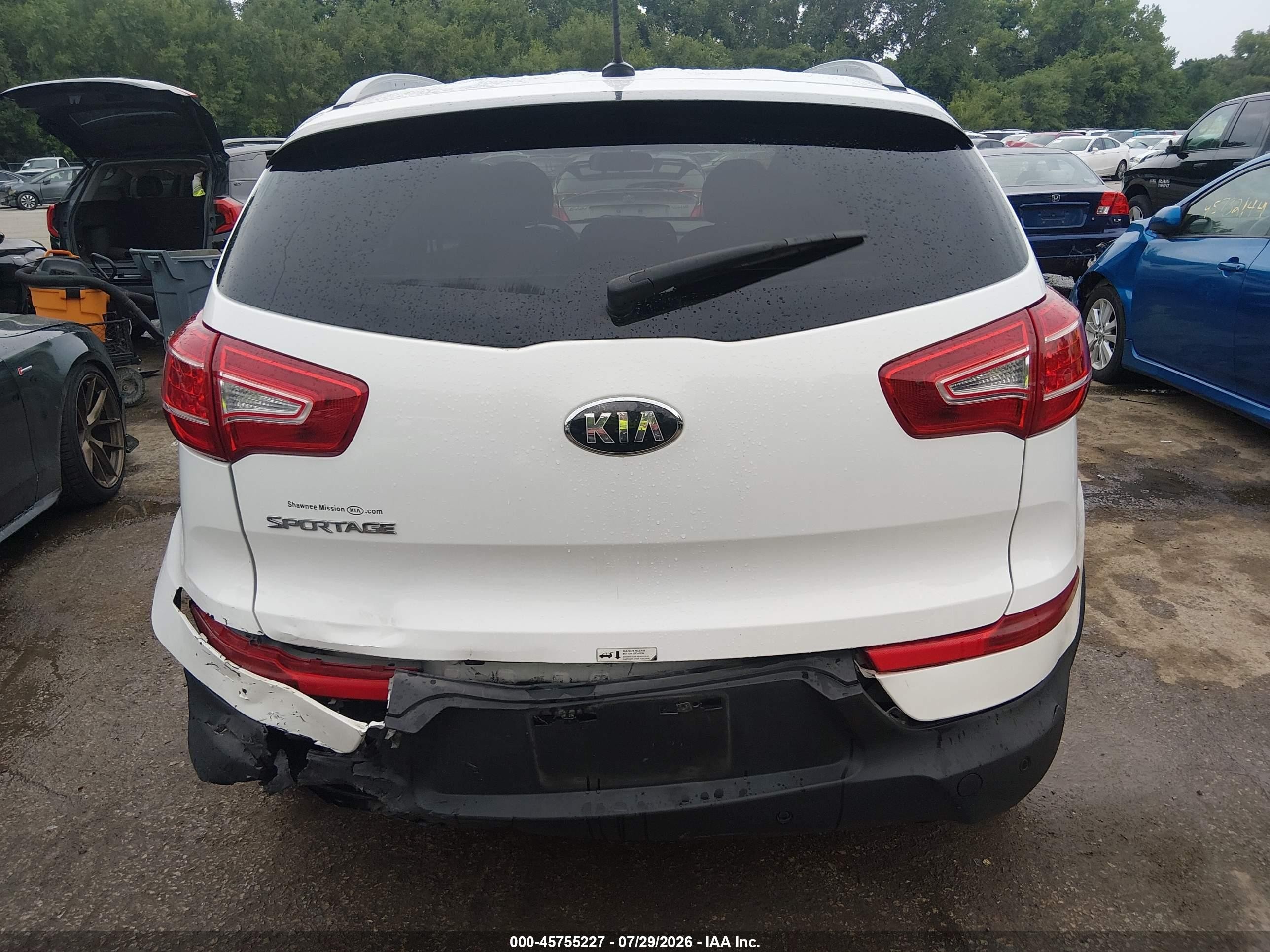 2013 Kia Sportage Lx White vin: KNDPB3A22D7468092