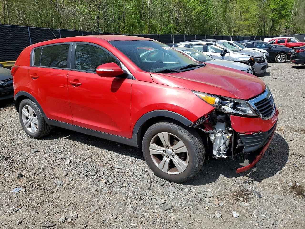 2013 Kia Sportage Lx Red vin: KNDPB3A22D7511720