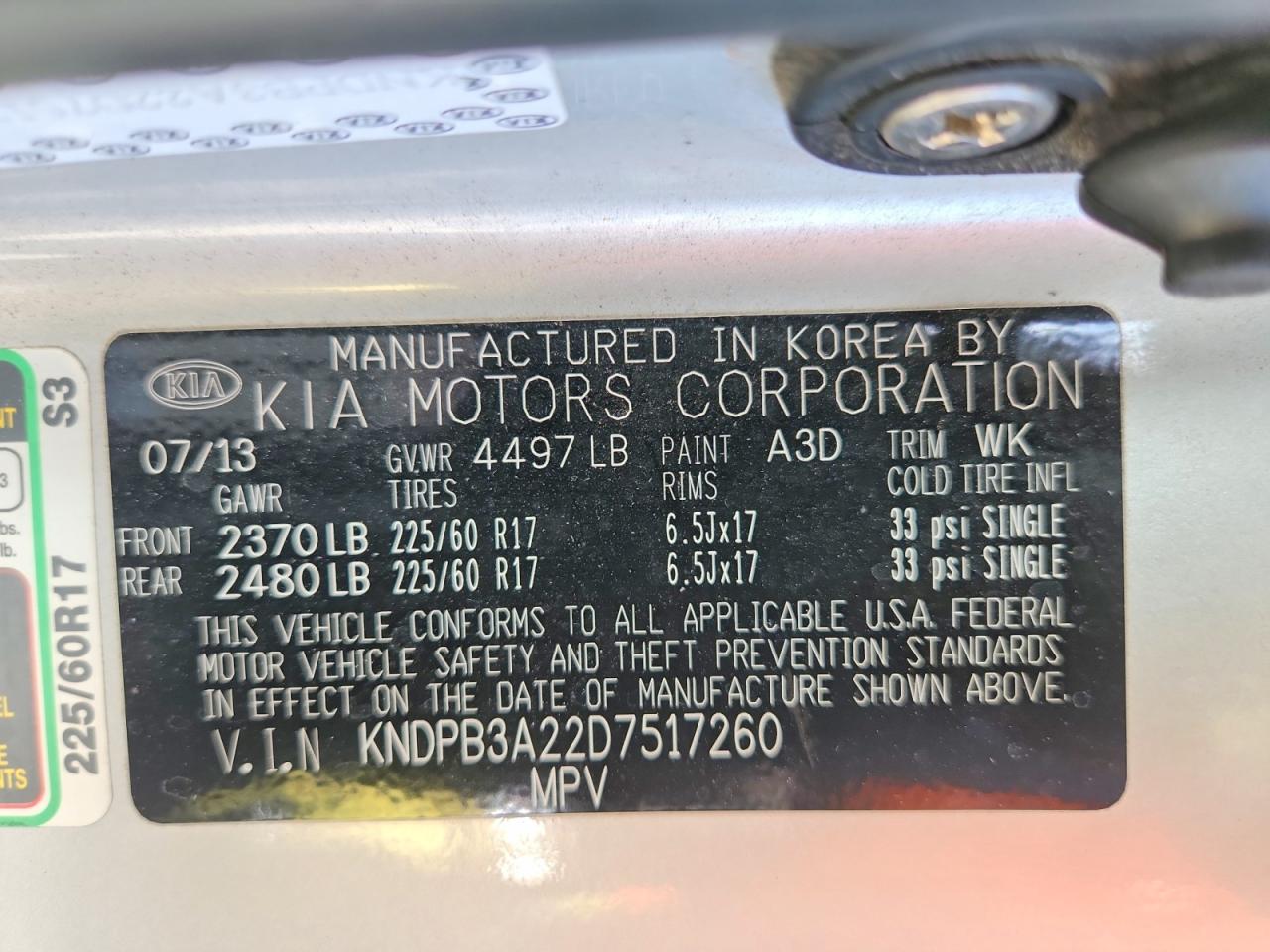 2013 Kia Sportage Lx Silver vin: KNDPB3A22D7517260