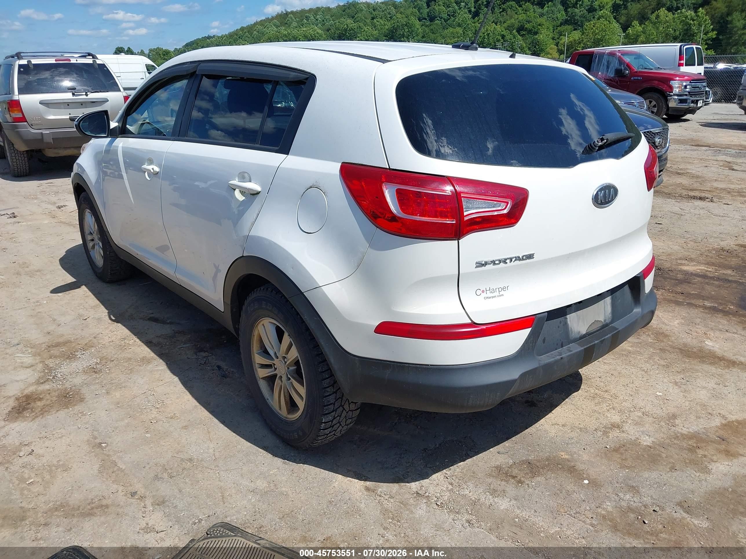 2011 Kia Sportage Lx White vin: KNDPB3A23B7012860