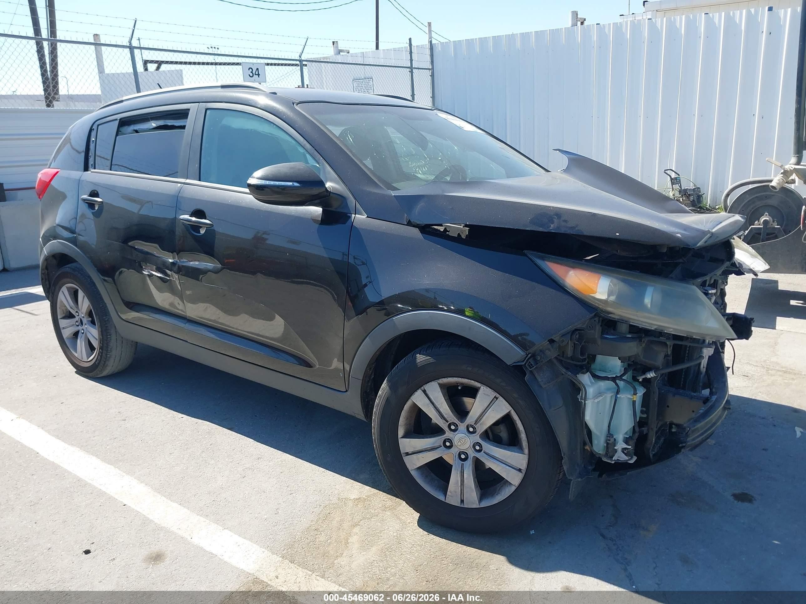 2011 Kia Sportage Lx Black vin: KNDPB3A23B7087140