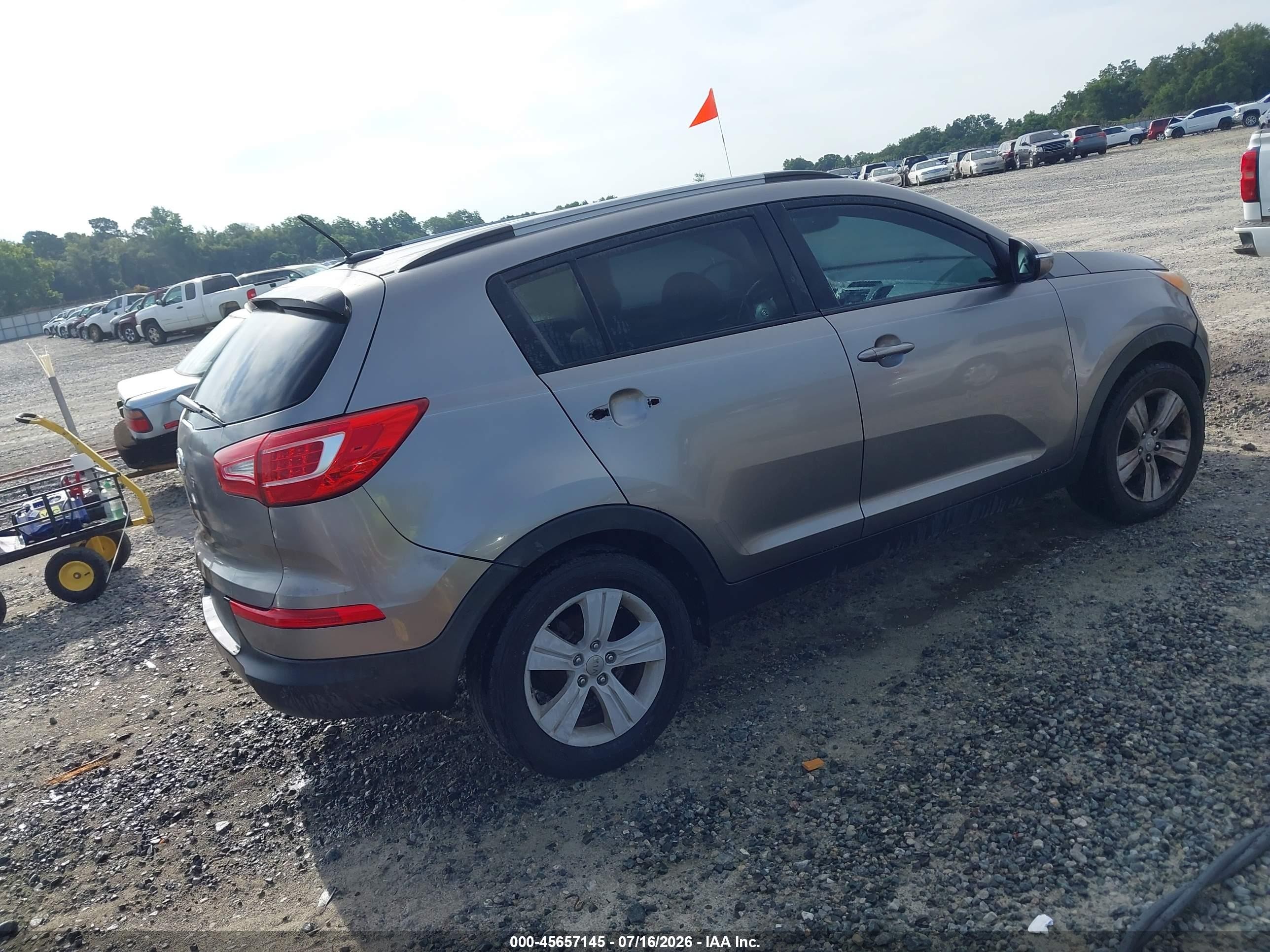2011 Kia Sportage Lx Gray vin: KNDPB3A23B7169854