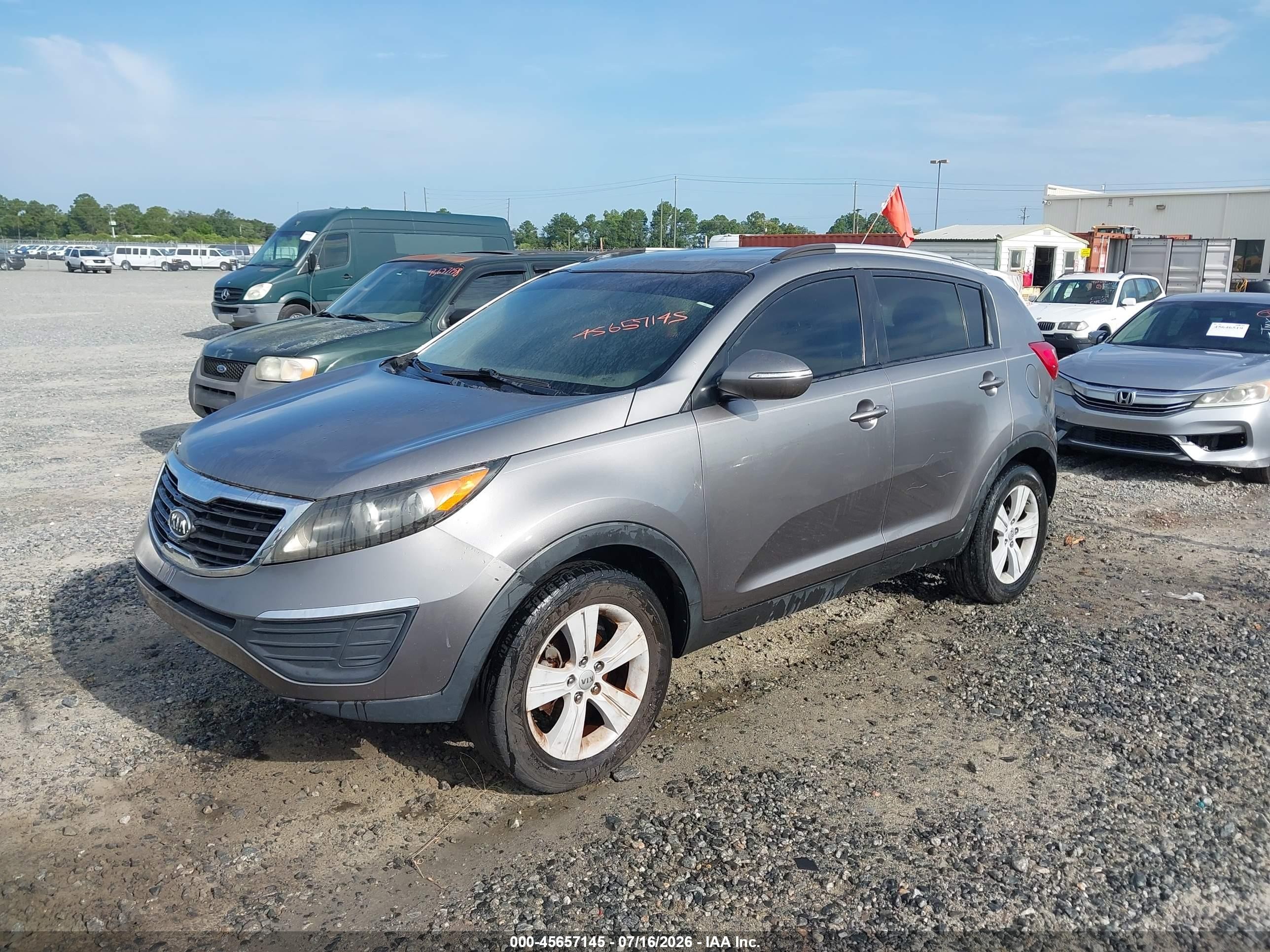 2011 Kia Sportage Lx Gray vin: KNDPB3A23B7169854